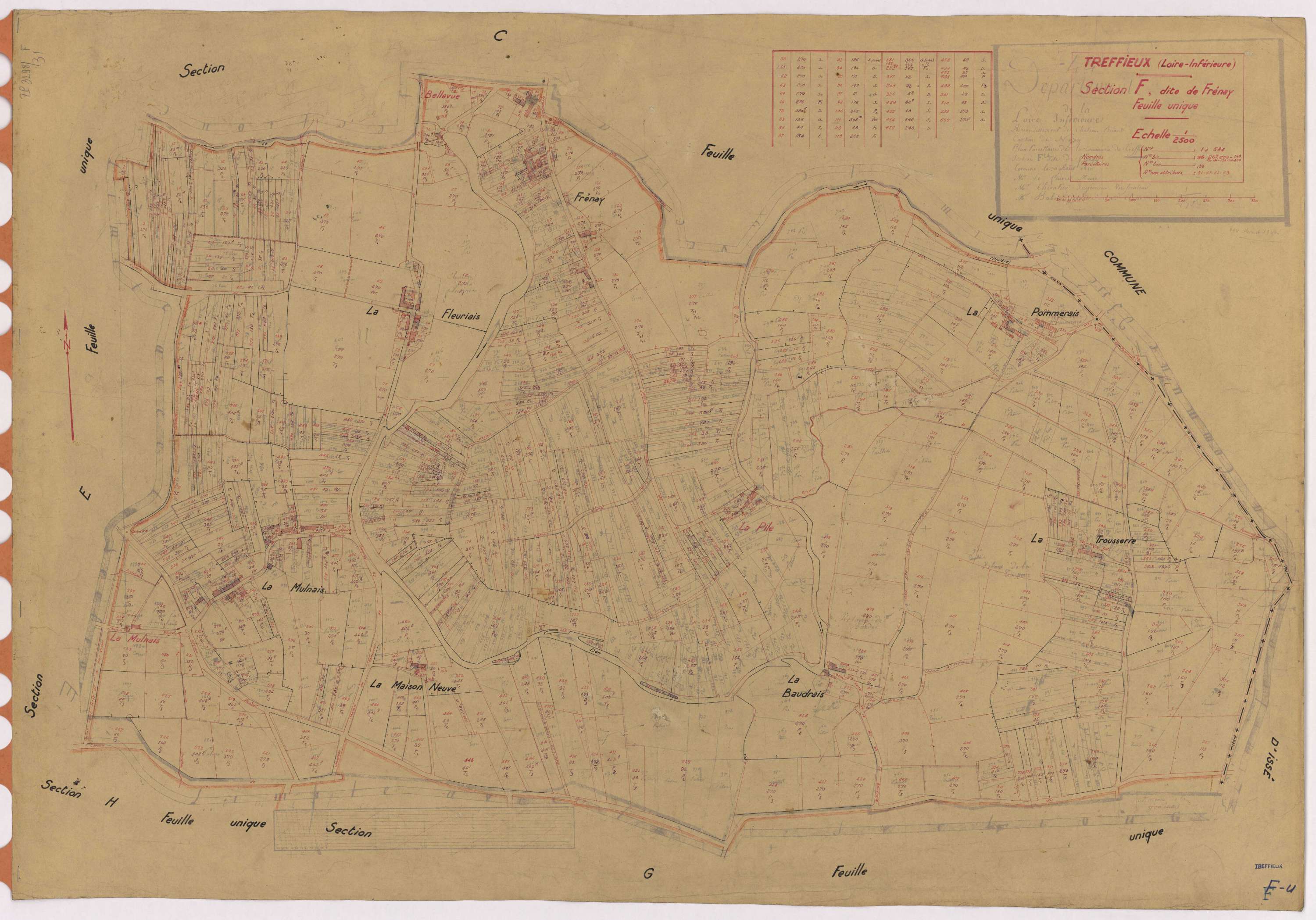 Treffieux - Section F Frénais (section de) ; 1-584