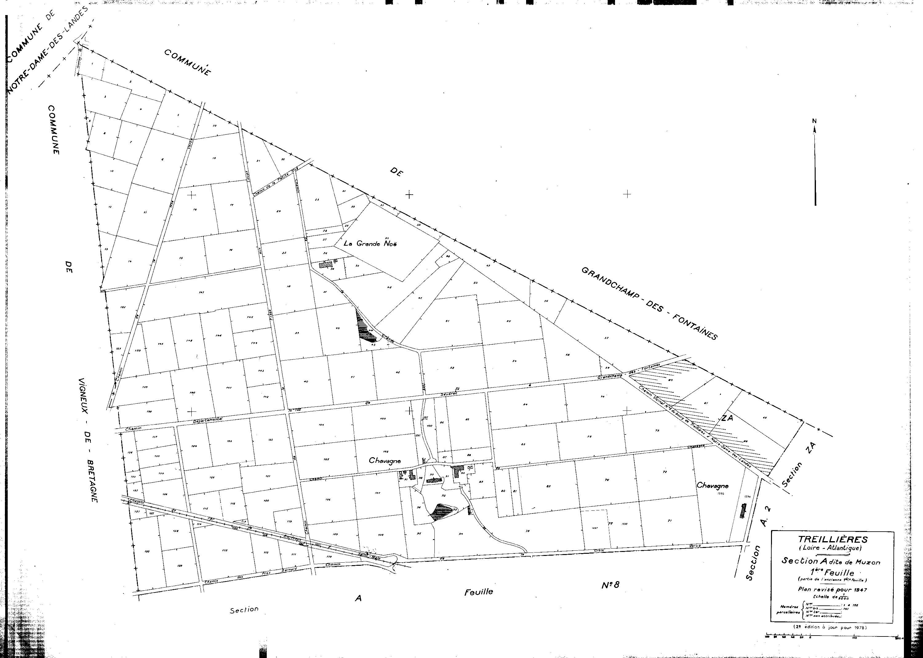 Treillières - Section A1 Muzon (section de). 1-152