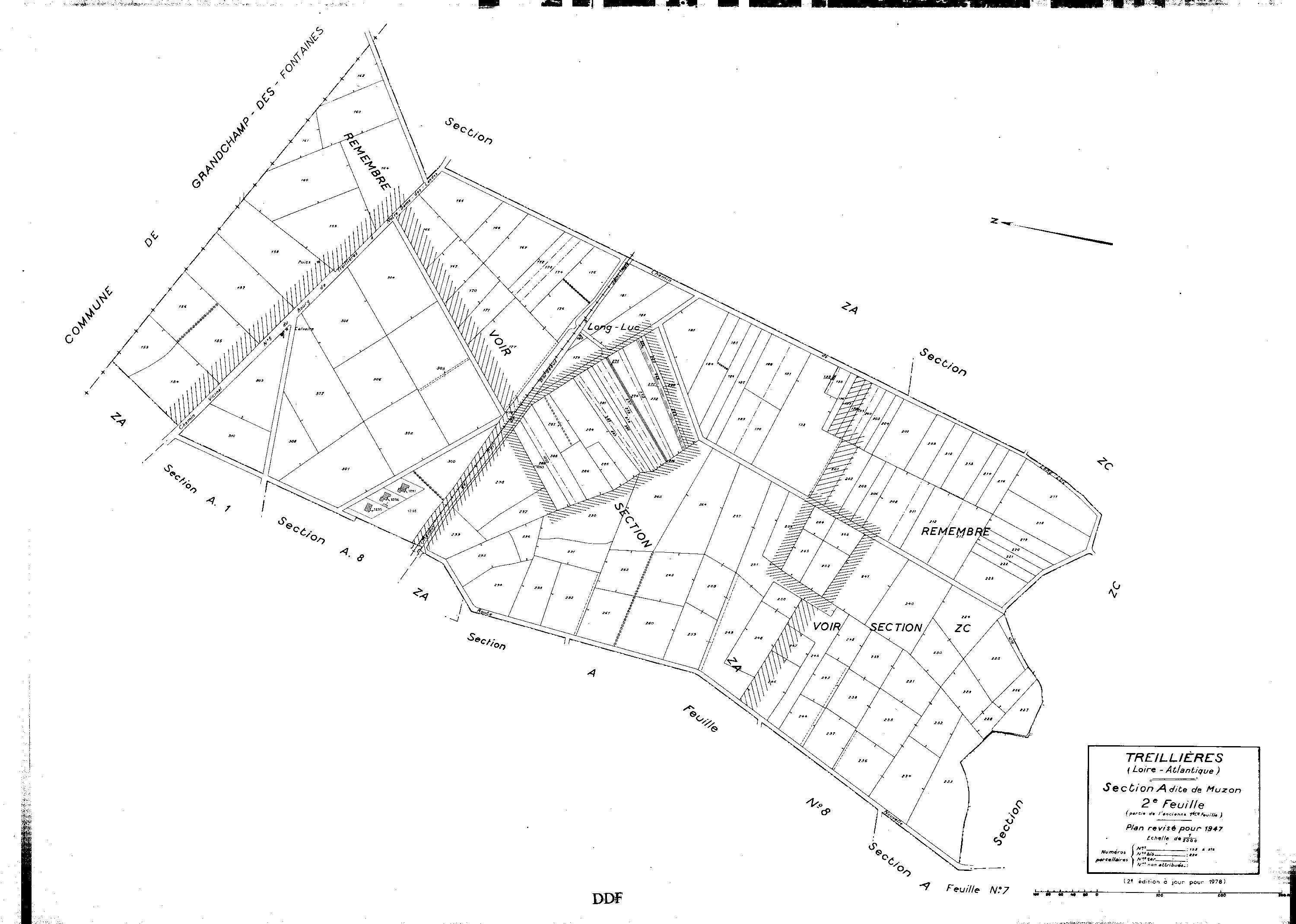 Treillières - Section A2 Muzon (section de). 153-310