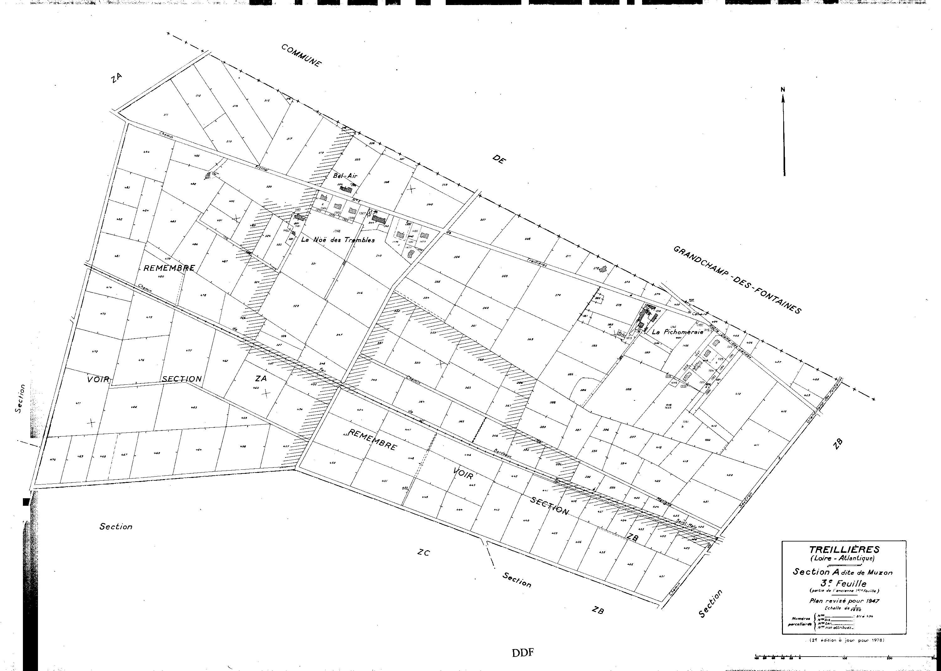 Treillières - Section A3 Muzon (section de). 311-494