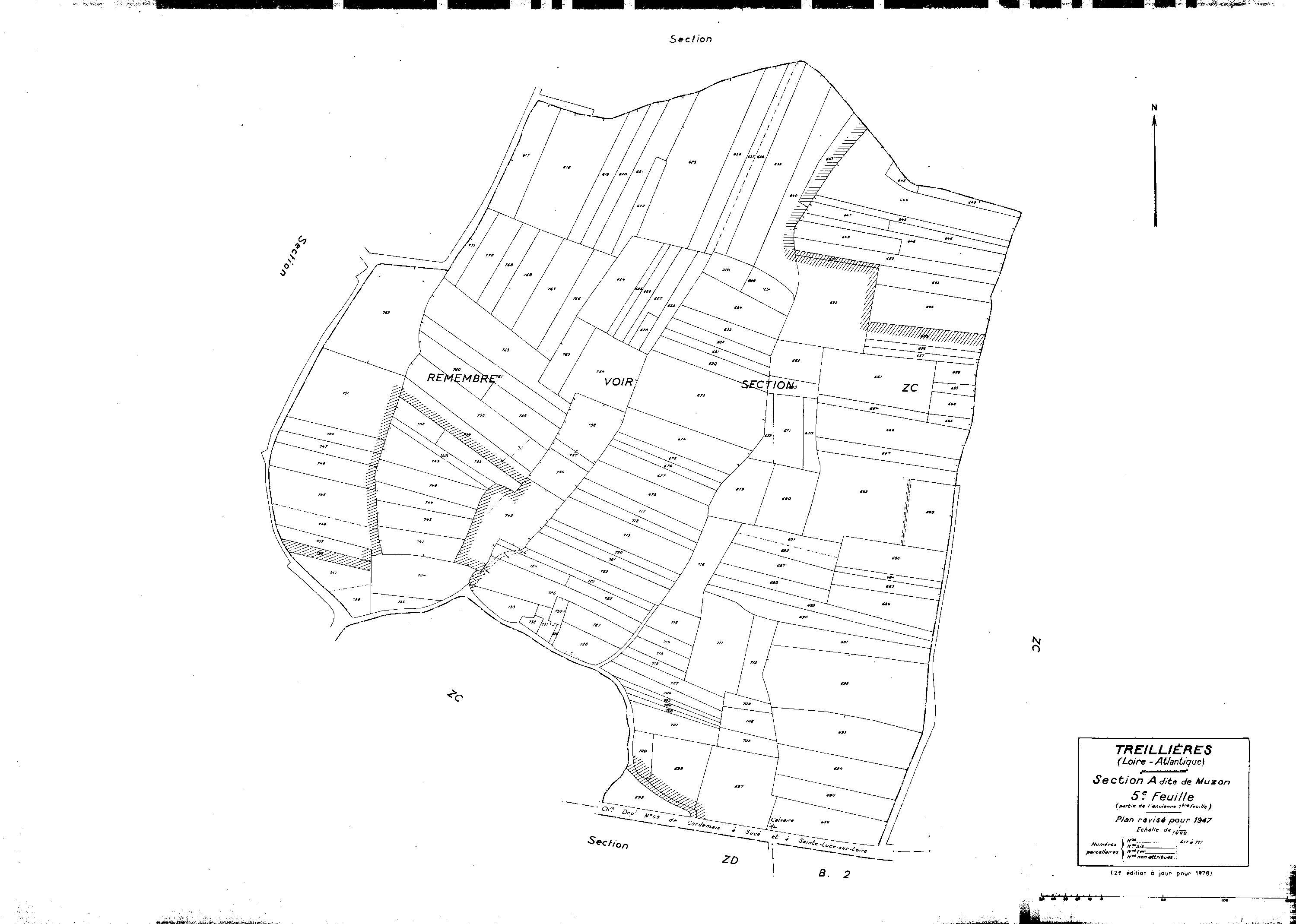 Treillières - Section A5 Muzon (section de). 617-771