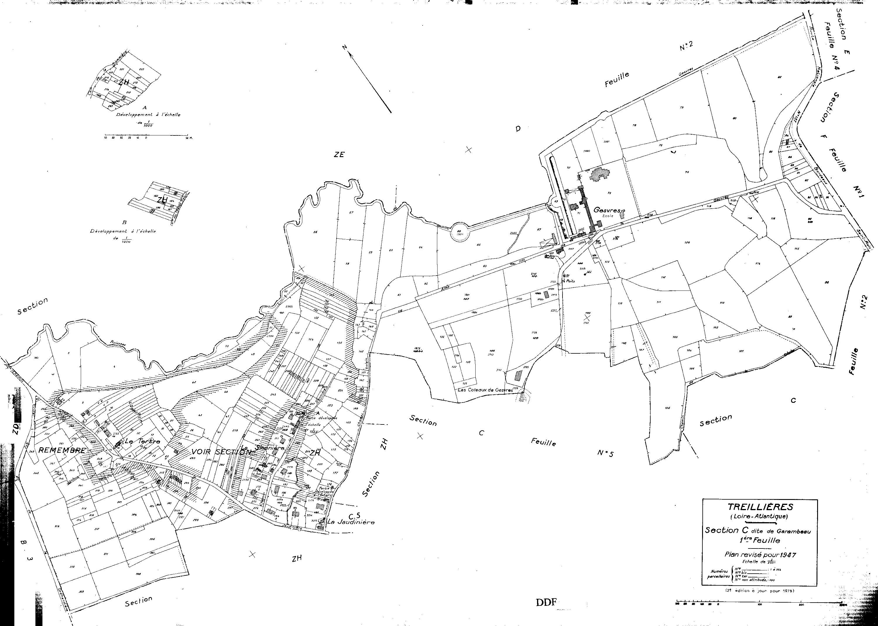 Treillières - Section C1 Garambeau (section de). 1-364