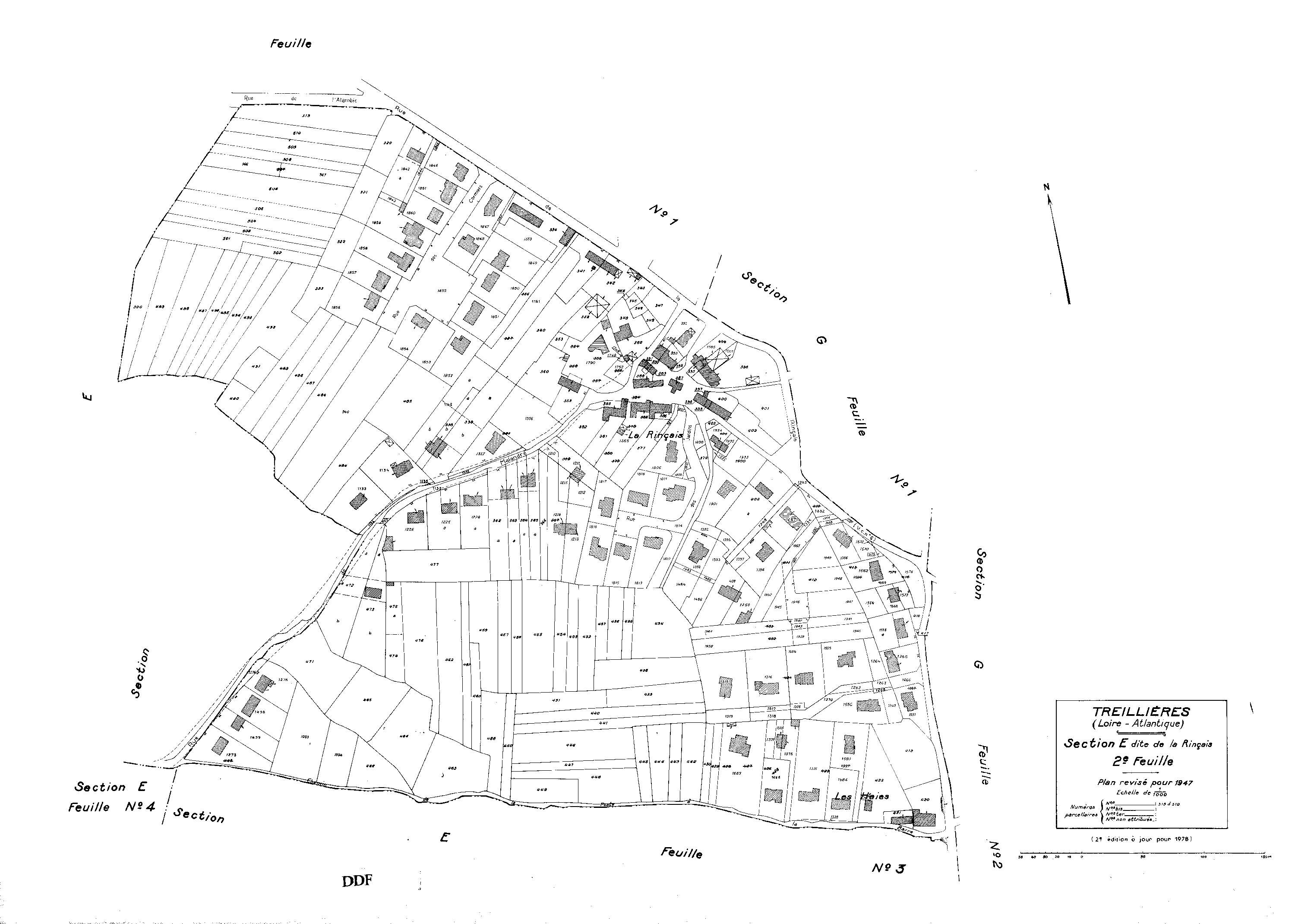 Treillières - Section E2 Rinçais (section de La). 319-510