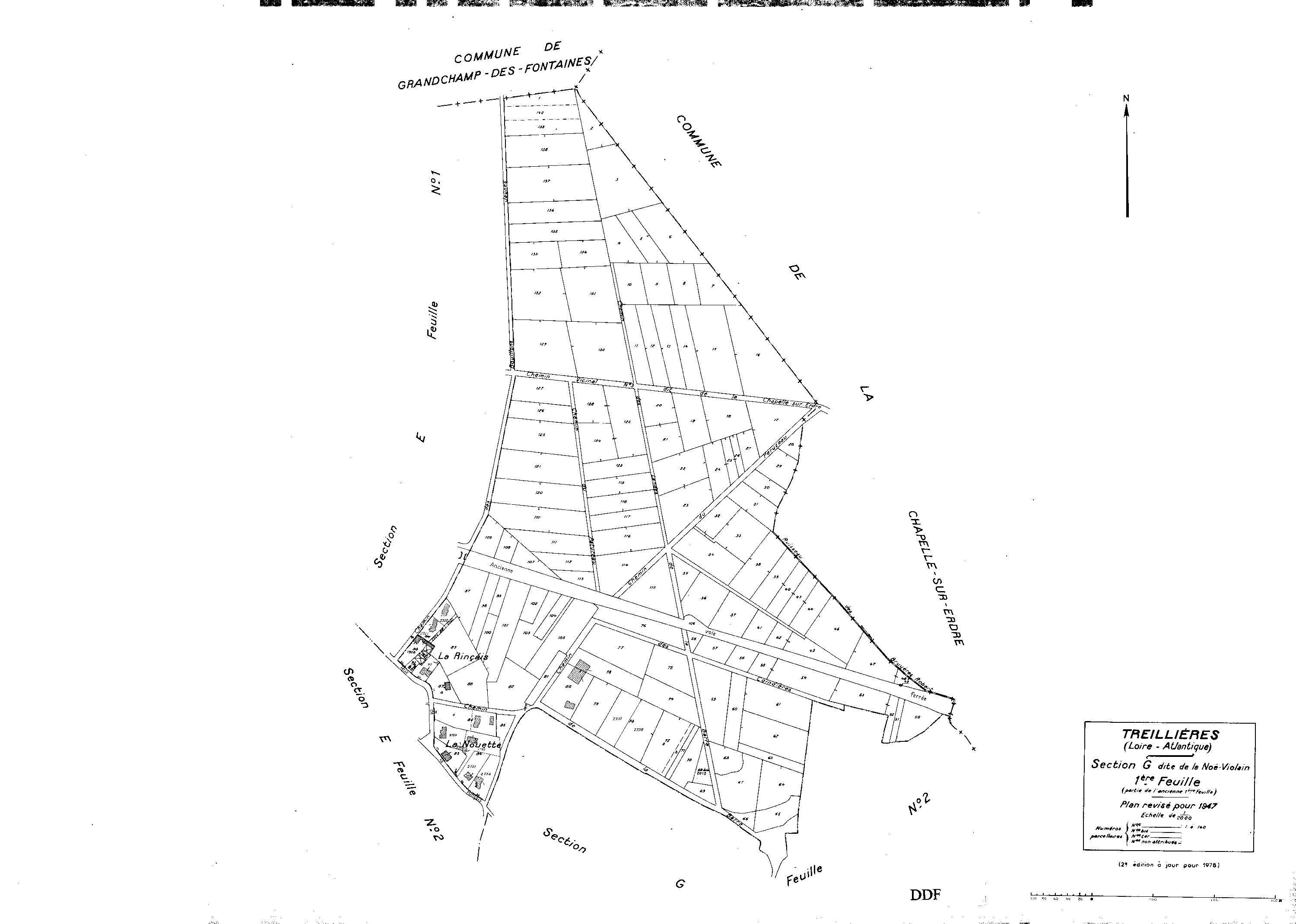Treillières - Section G1 Noë-Violain (section de La). 1-140