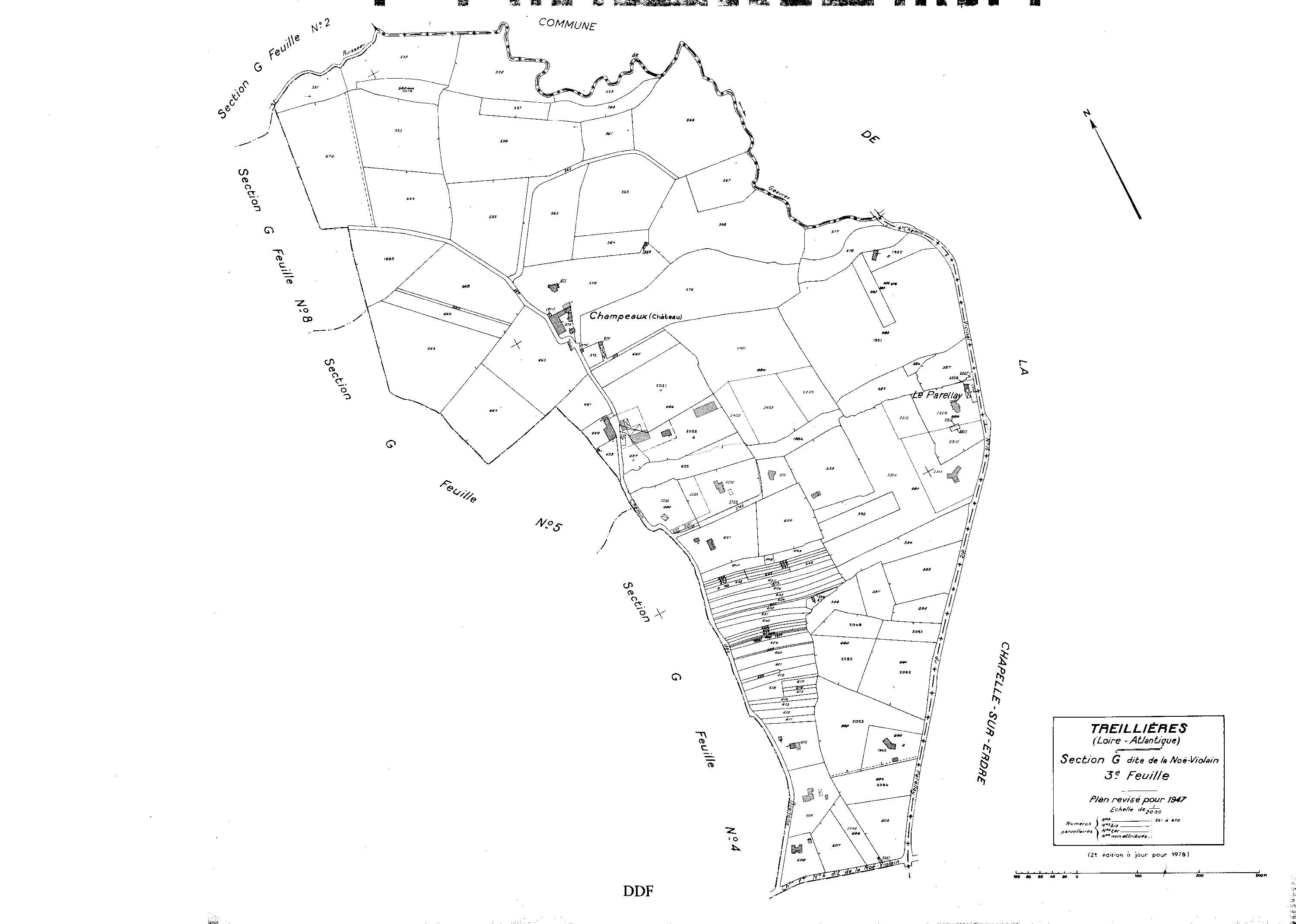 Treillières - Section G3 Noë-Violain (section de La). 551-670