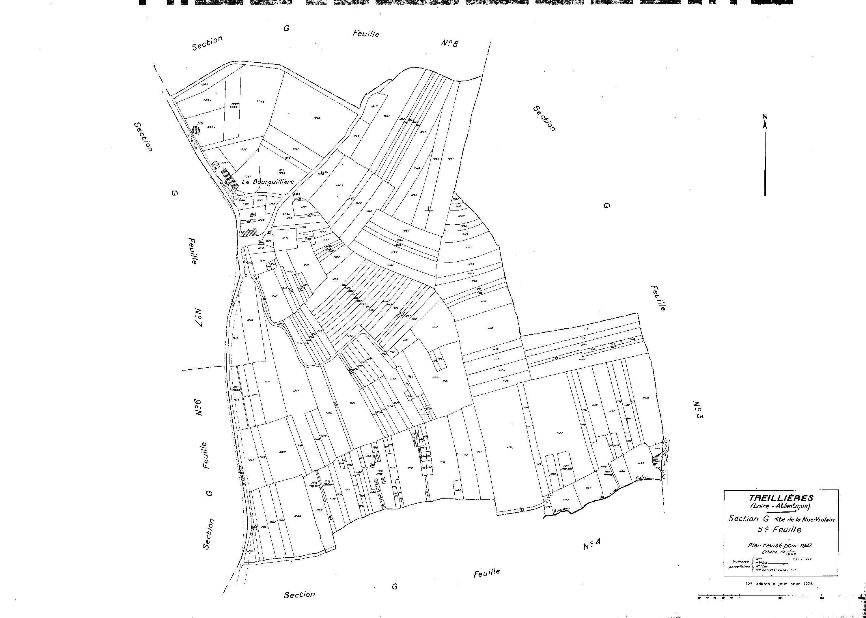 Treillières - Section G5 Noë-Violain (section de La). 1033-1267