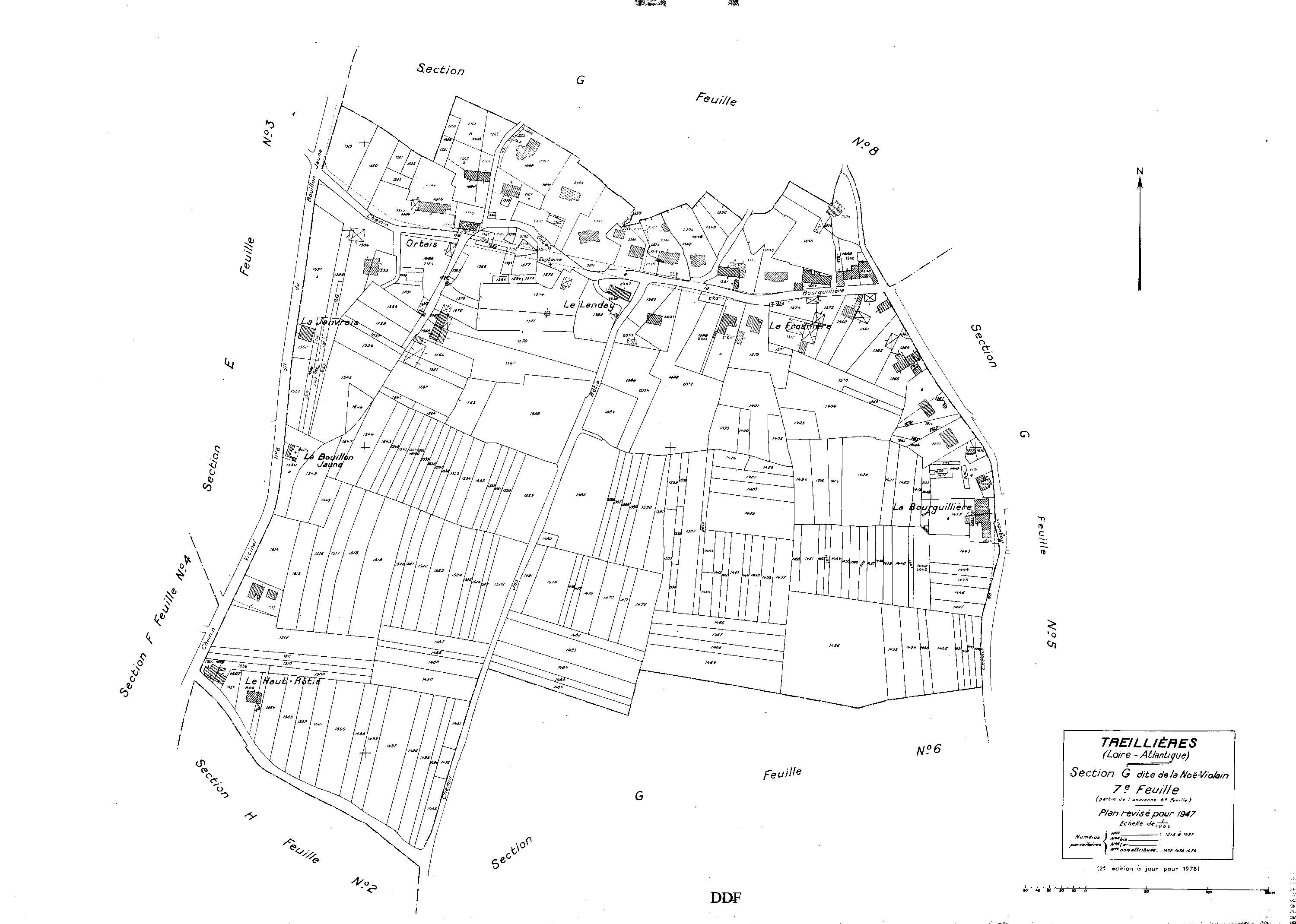 Treillières - Section G7 Noë-Violain (section de La). 1319-1597
