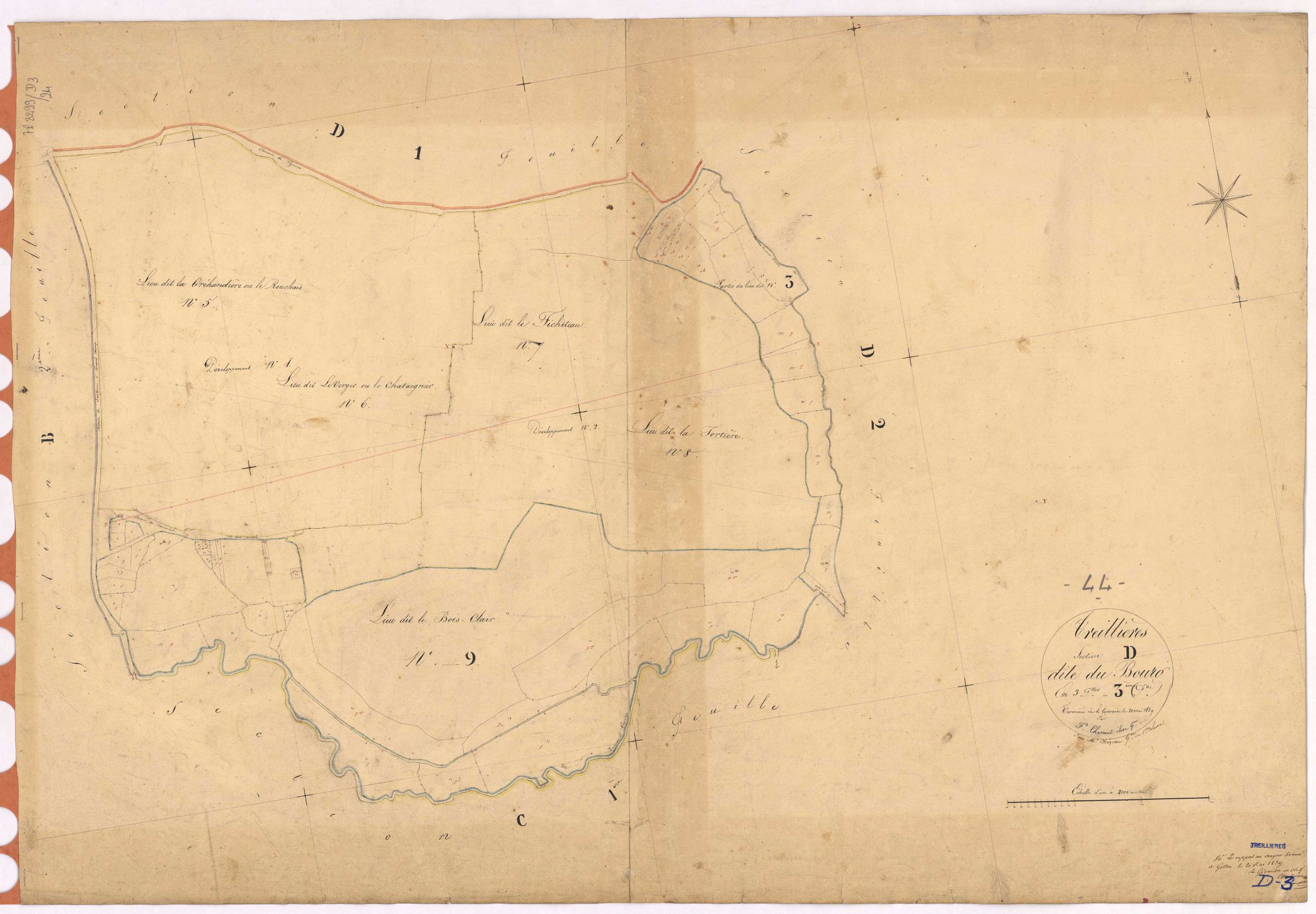 Treillières - Section D3 Bourg (section du)