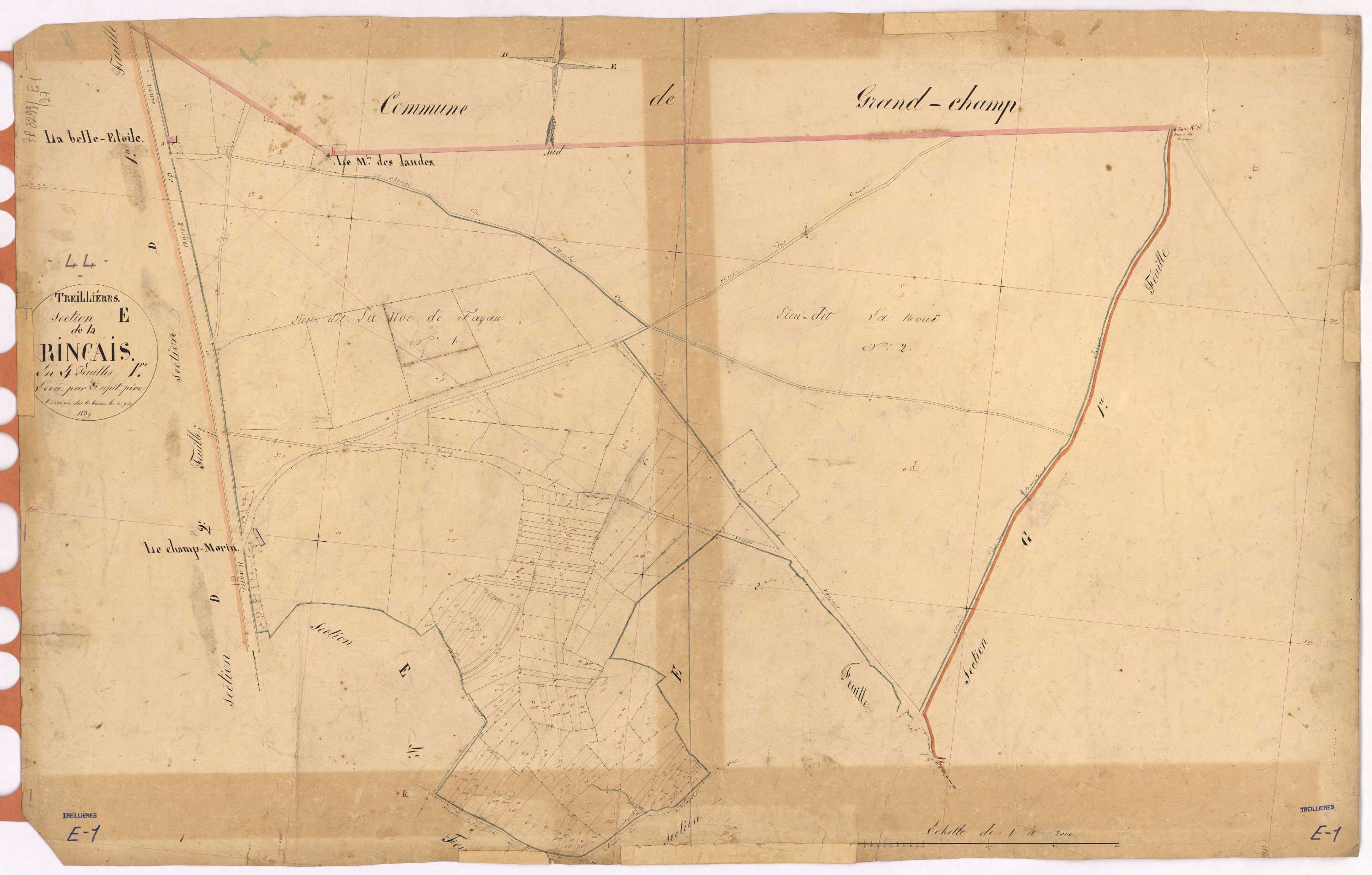 Treillières - Section E1 Rinçais (section de La)