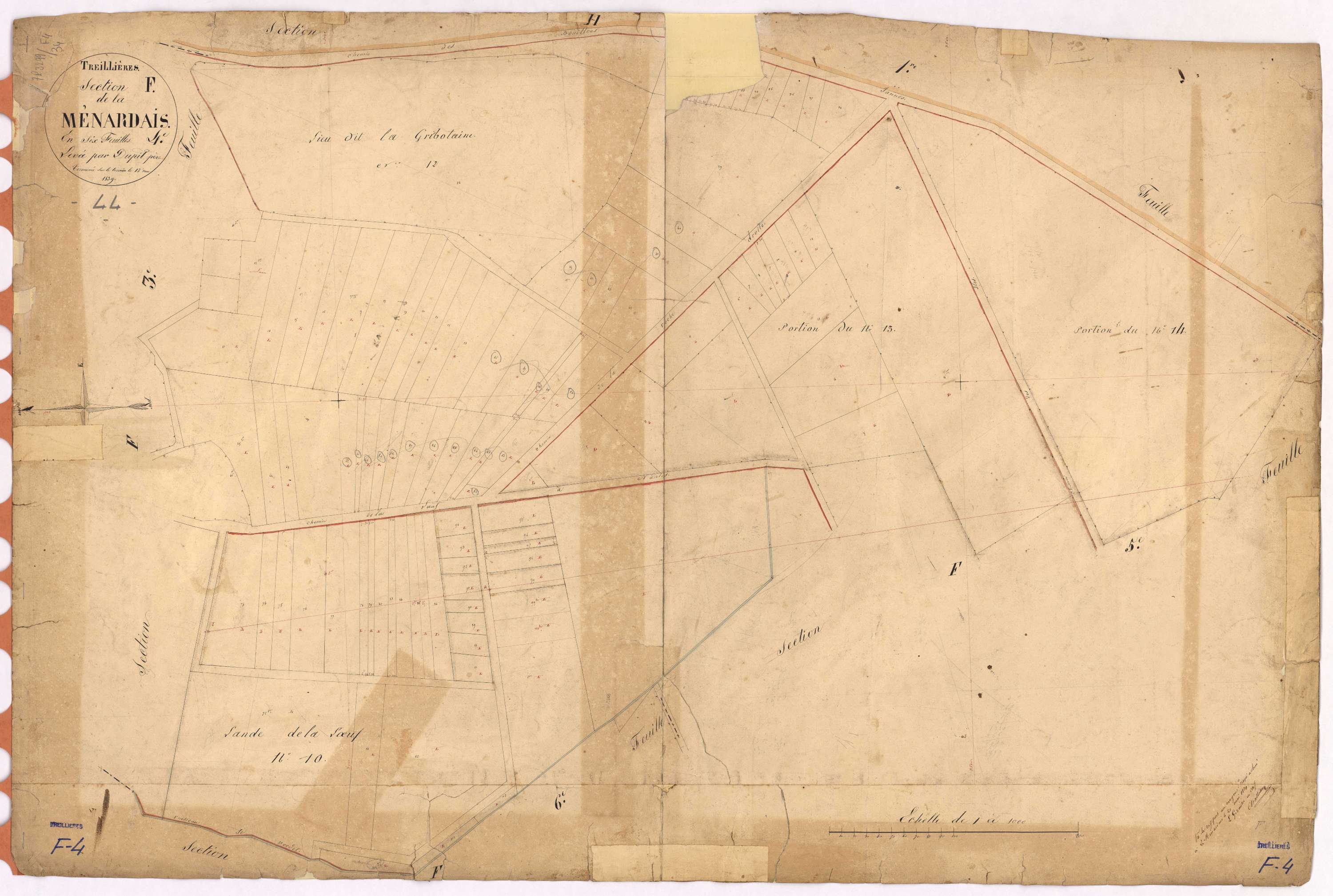 Treillières - Section F4 Ménardais (section de La)