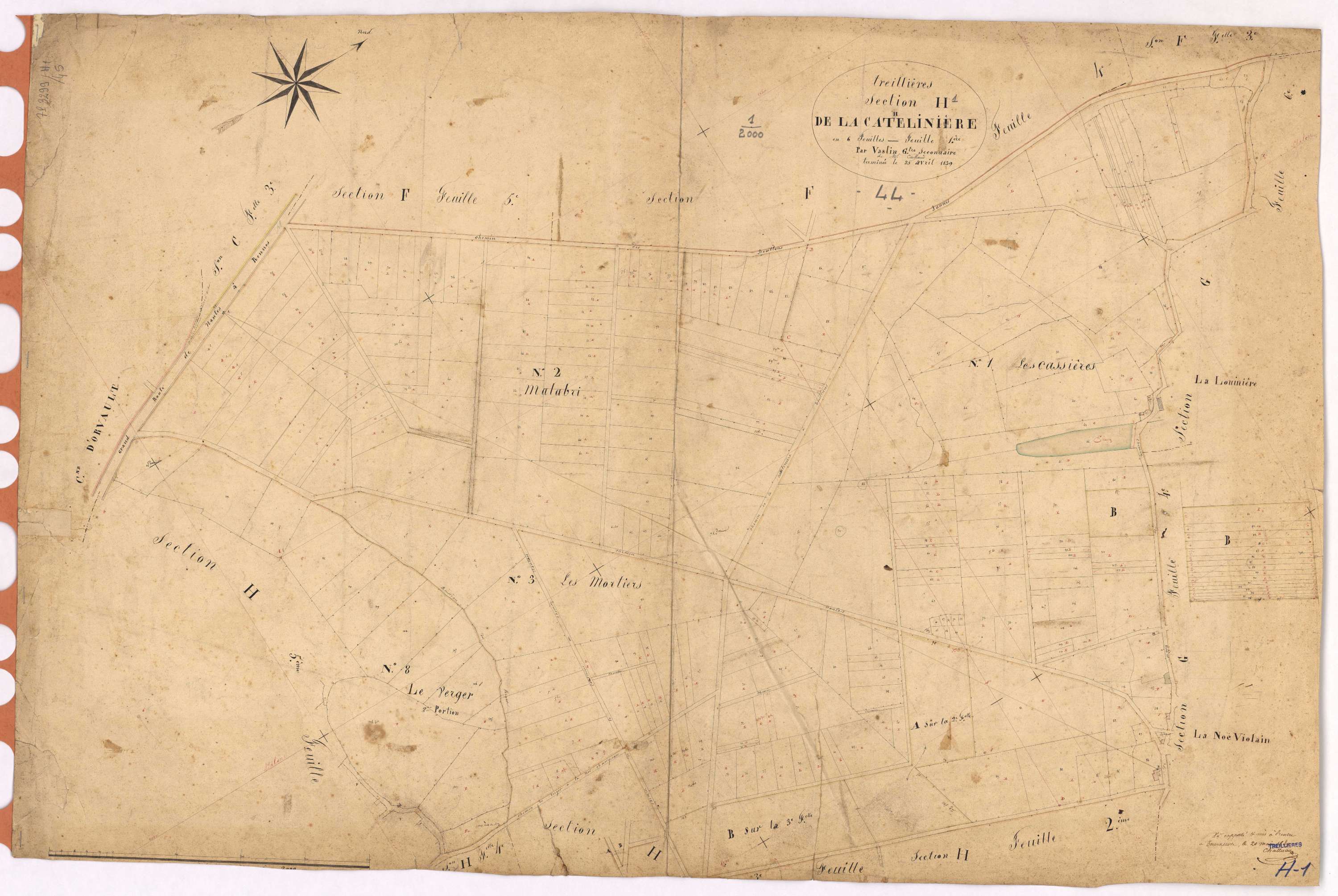 Treillières - Section H1 Cathelinière (section de La)