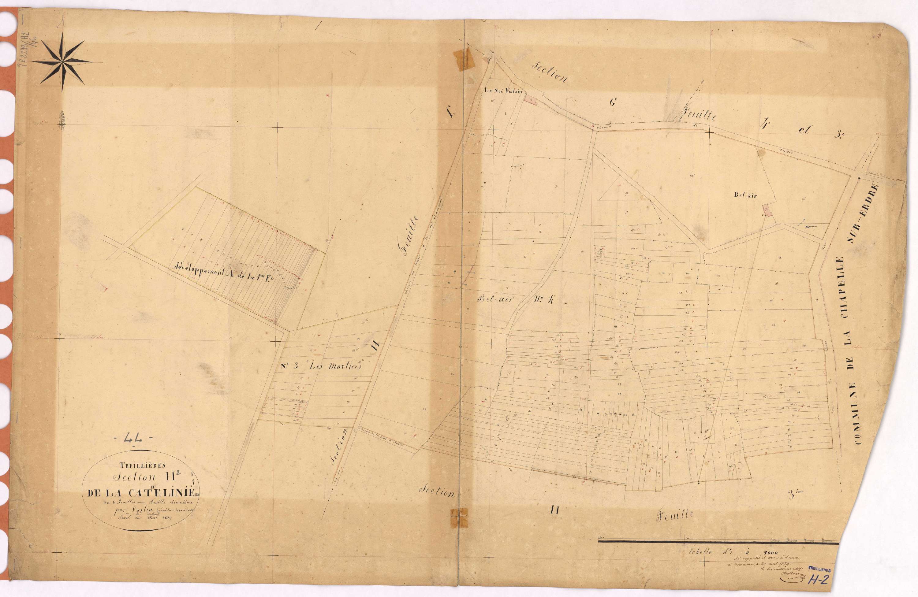 Treillières - Section H2 Cathelinière (section de La)