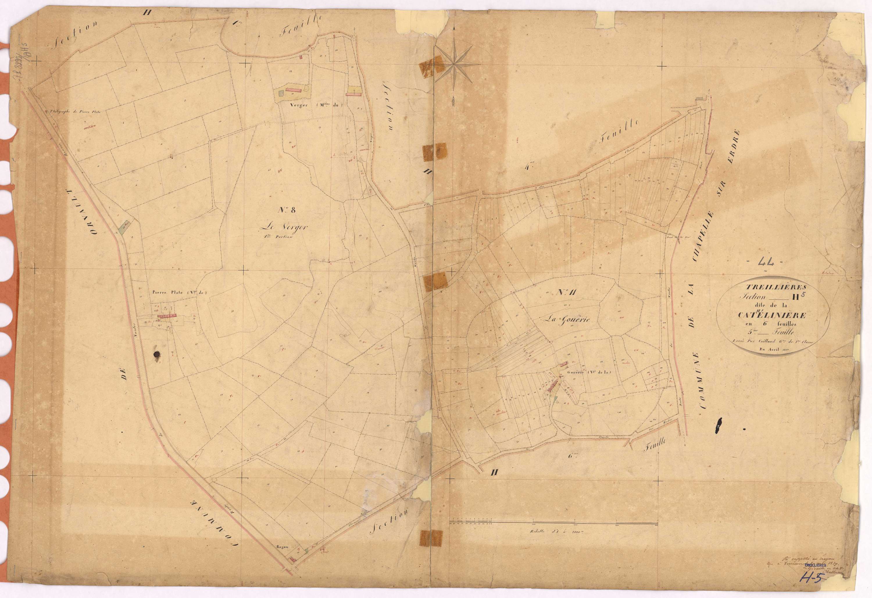 Treillières - Section H5 Cathelinière (section de La)