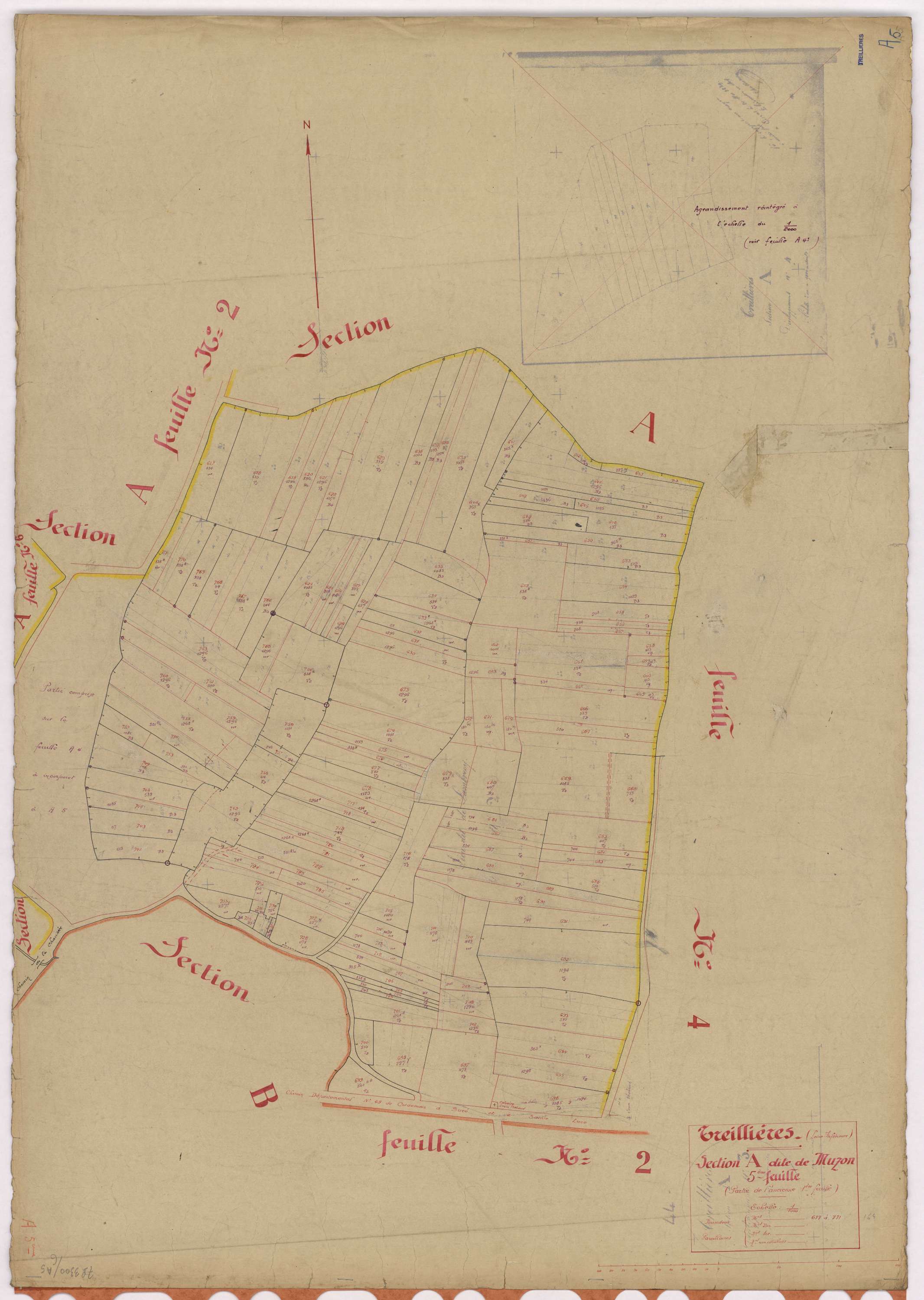 Treillières - Section A5 Muzon (section de) ; 617-771