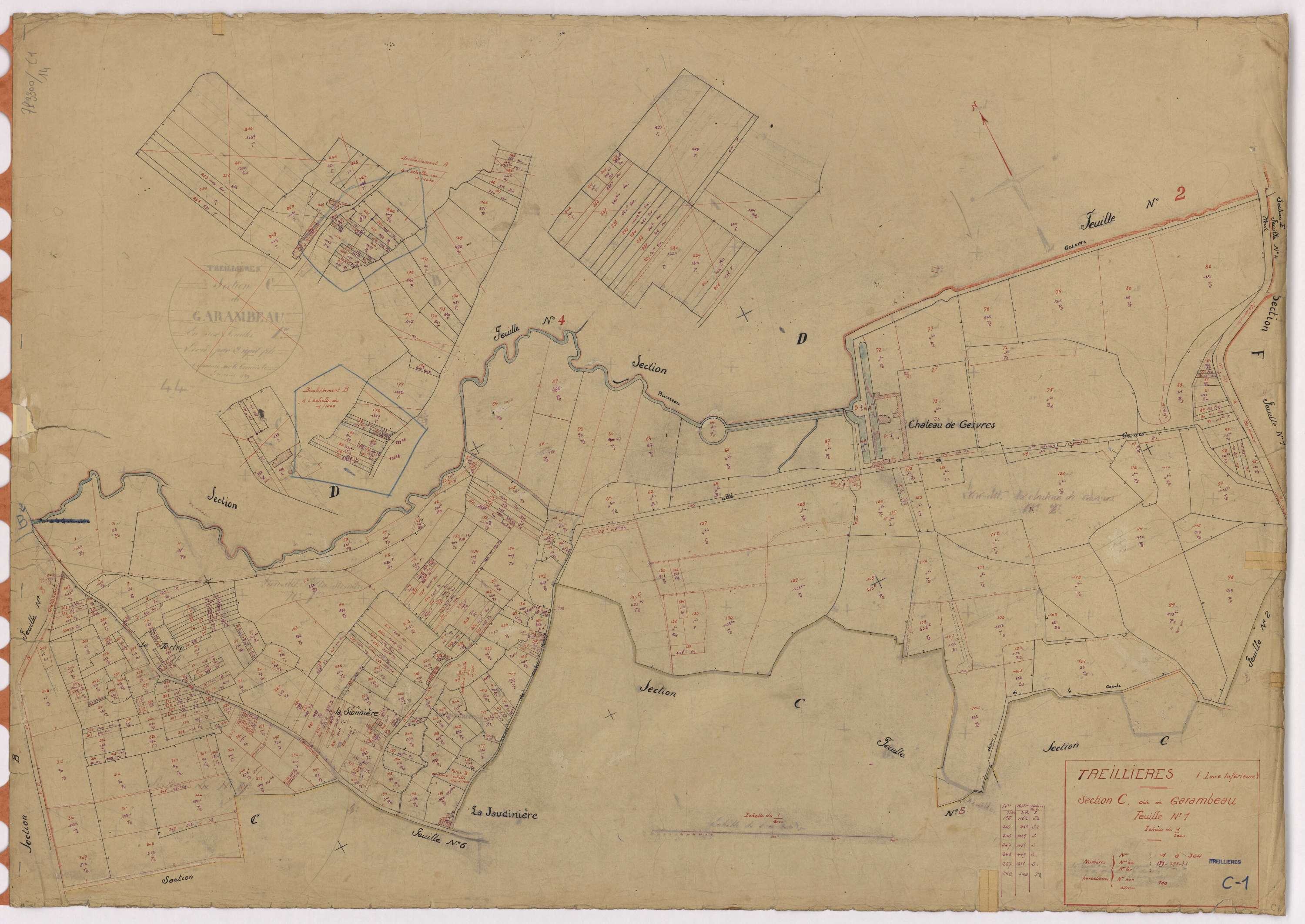 Treillières - Section C1 Garambeau (section de) ; 1-364