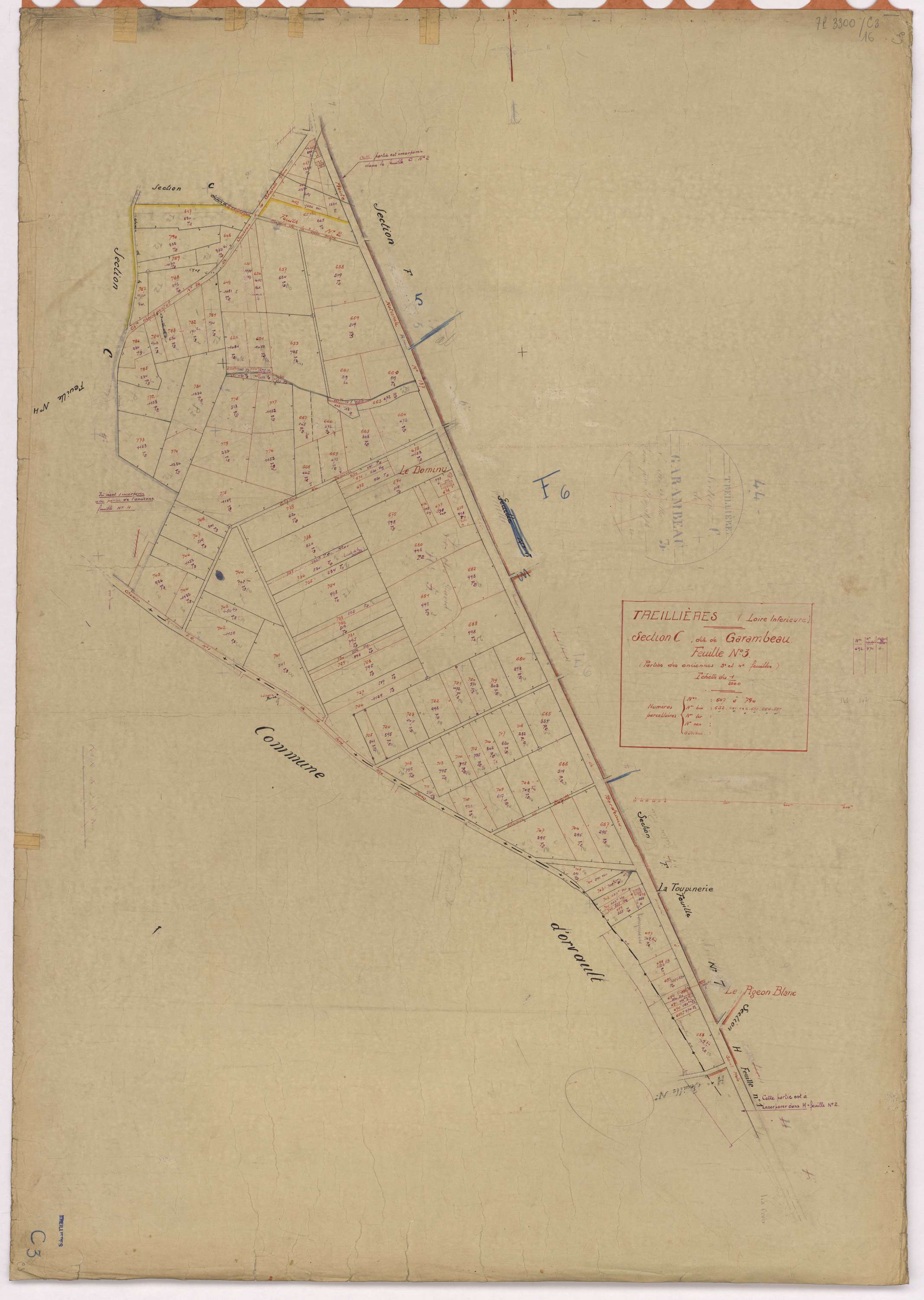 Treillières - Section C3 Garambeau (section de) ; 647-790