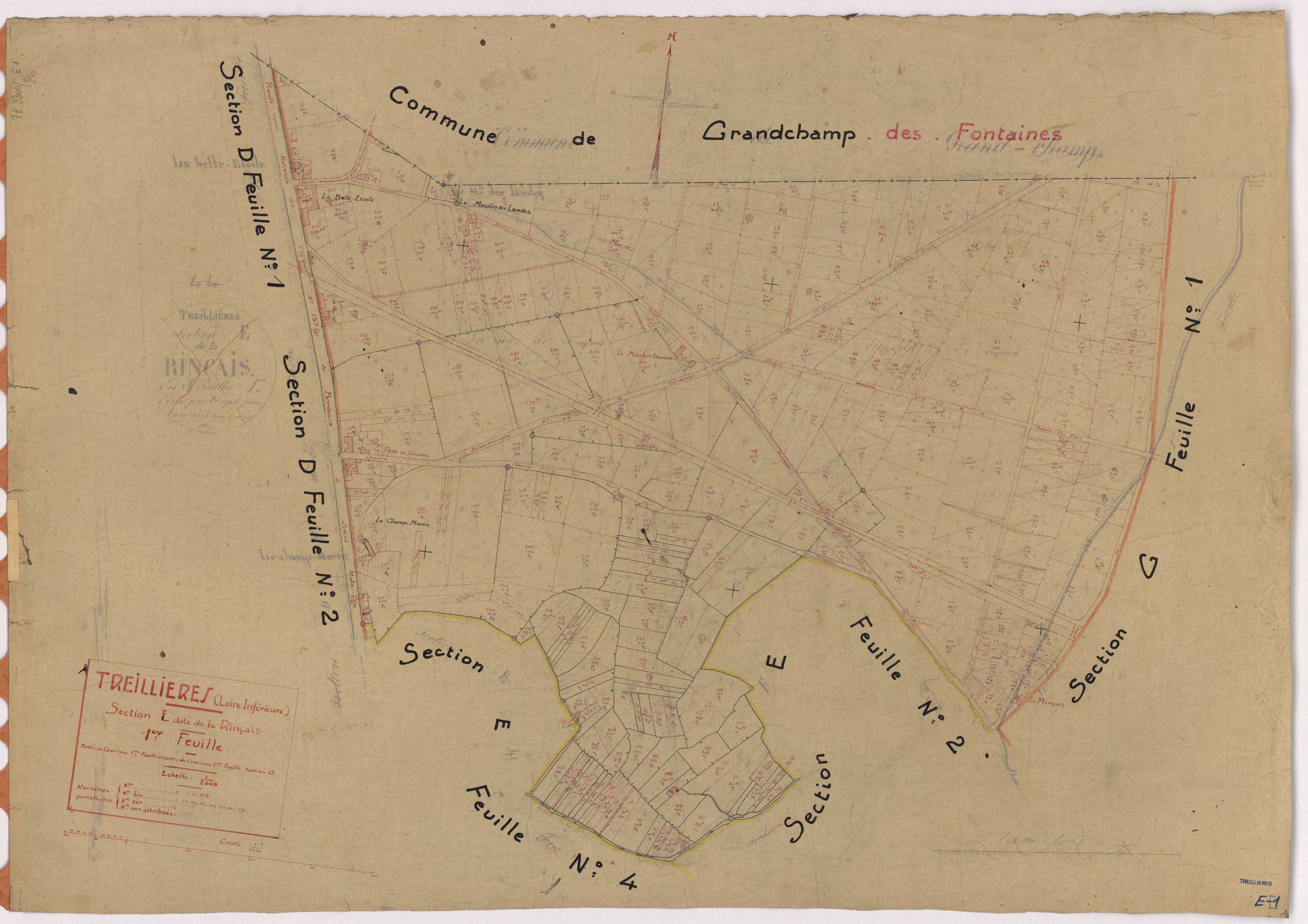 Treillières - Section E1 Rinçais (section de La) ; 1-318