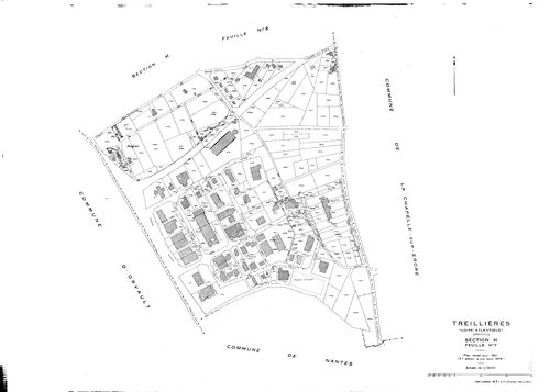 Treillières - Section H7 Cathelinière (section de La). 1330-1424, 1462-1503