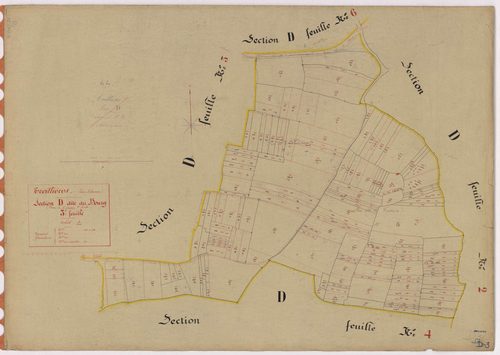 Treillières - Section D3 Bourg (section du) ; 402-568
