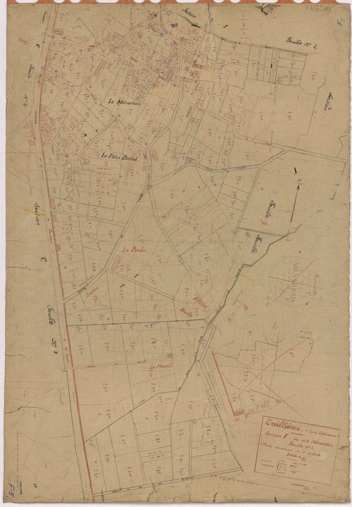 Treillières - Section F5 Ménardais (section de La) ; 1067-1423