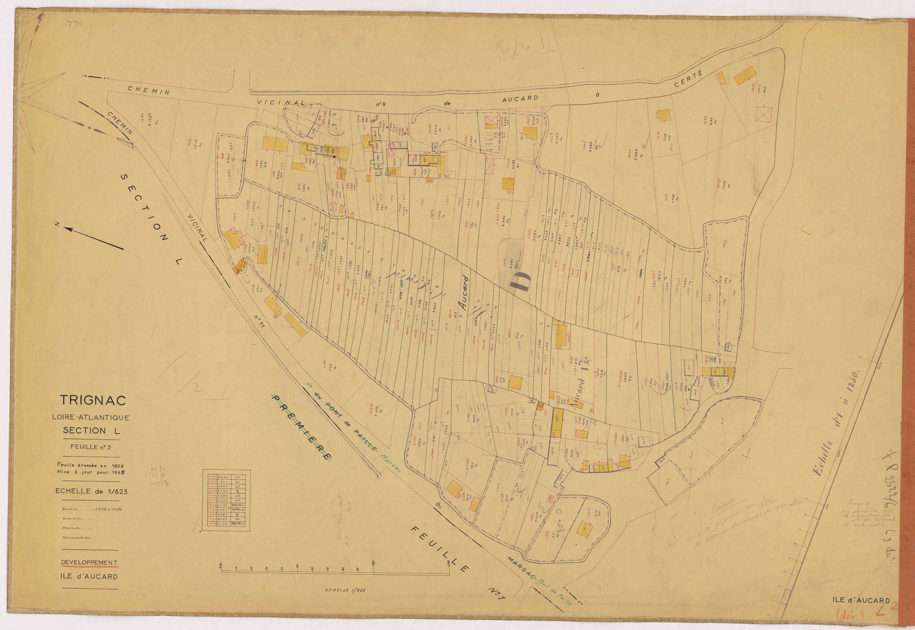 Trignac - Section L2 (développement) 670-1490 ; développement de l'île d'Aucard