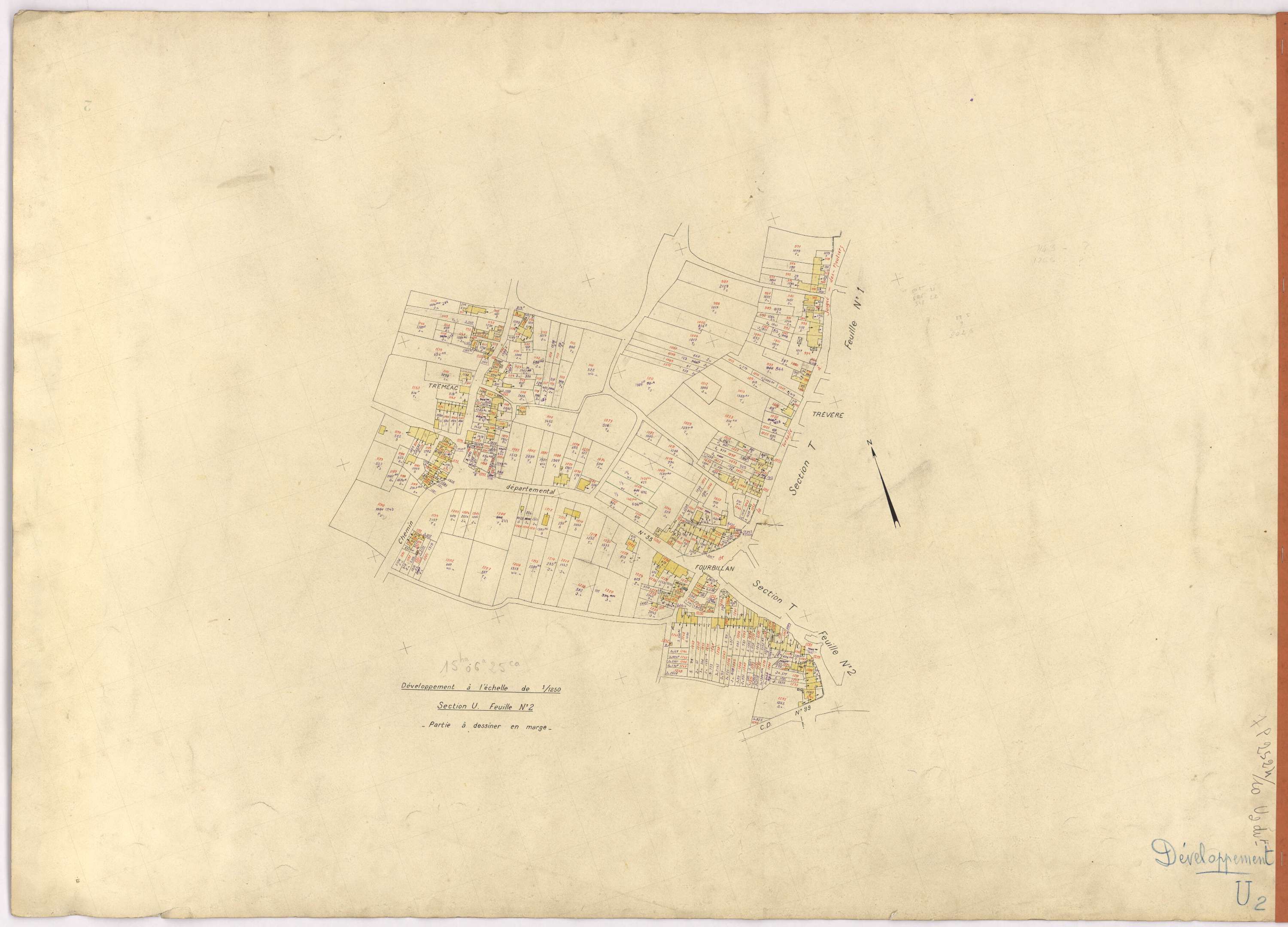 La Turballe - Section U2 (développement) 516-2112 ; développement des villages de Fourbillan, de Tréméac et de Trévéré