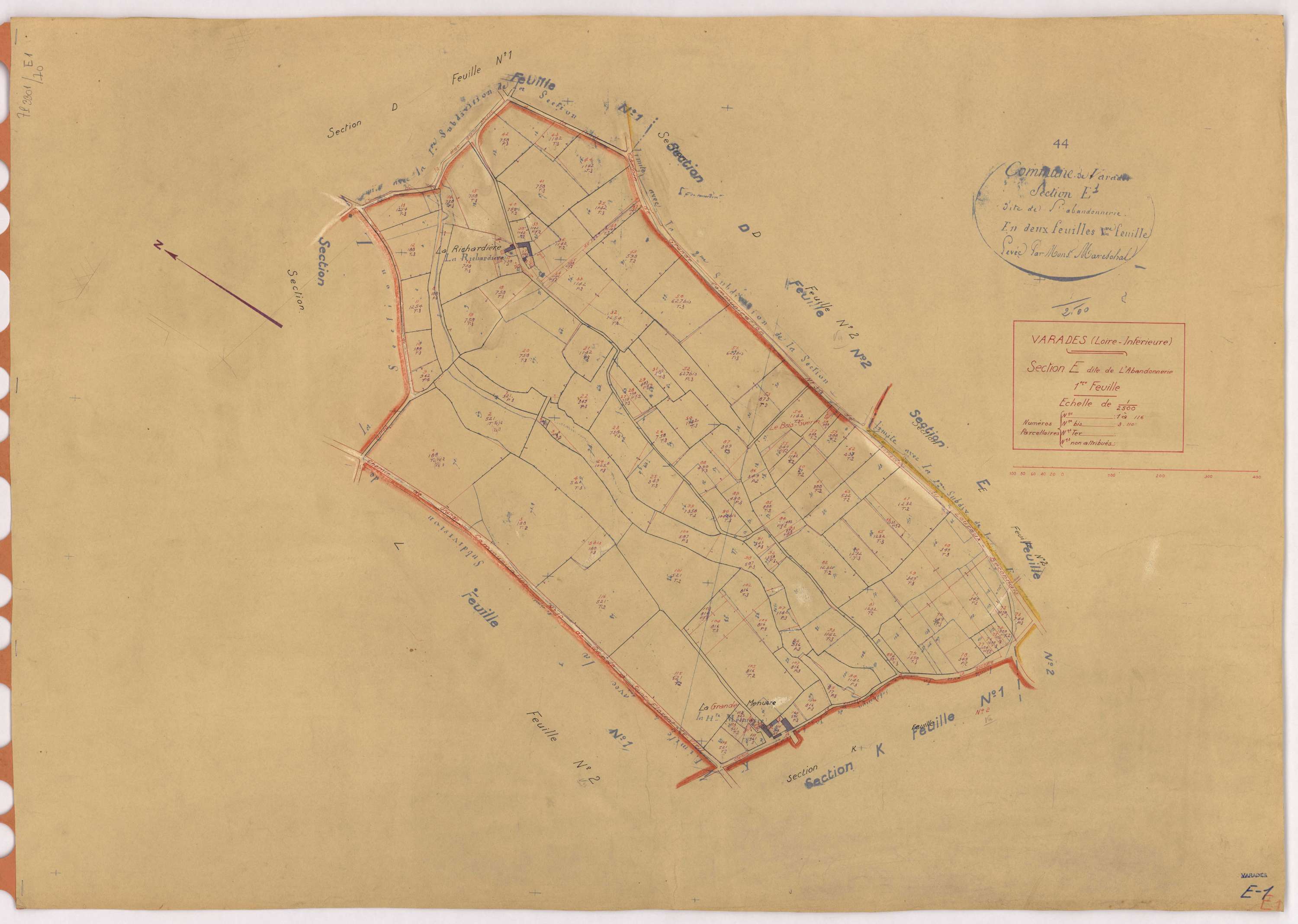 Varades - Section E1 Abandonnerie (section de l') ; 1-116