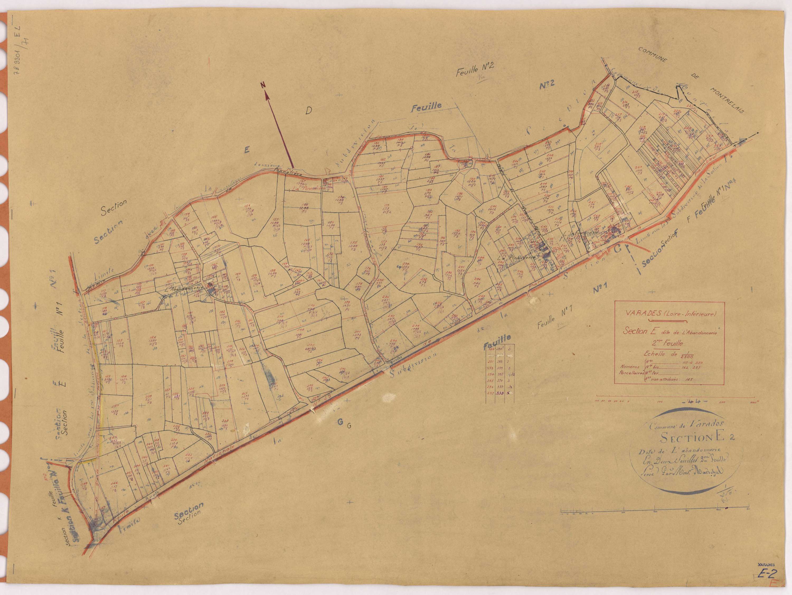 Varades - Section E2 Abandonnerie (section de l') ; 117-350