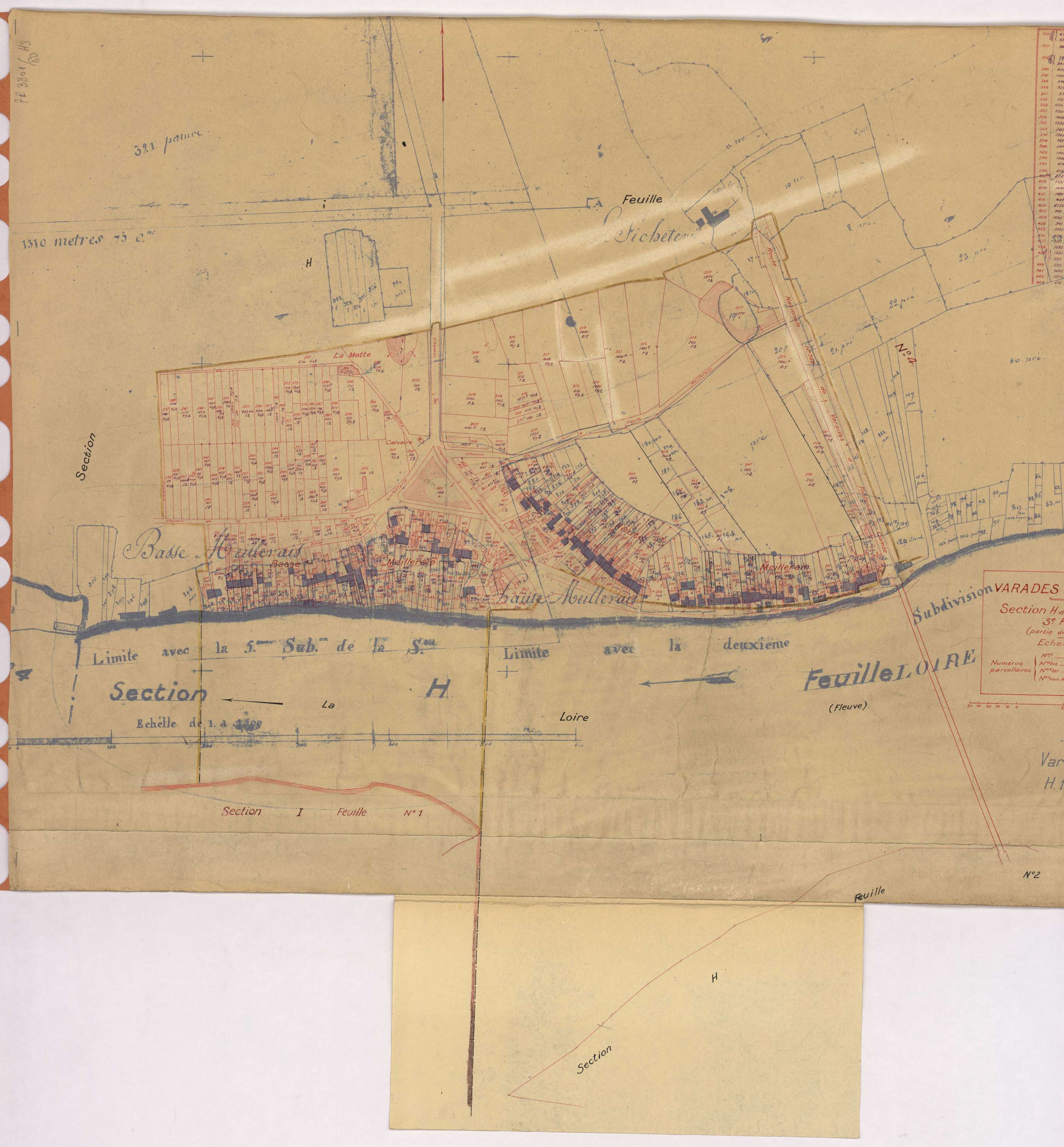 Varades - Section H3 Meilleraie (section de La) ; 237-542