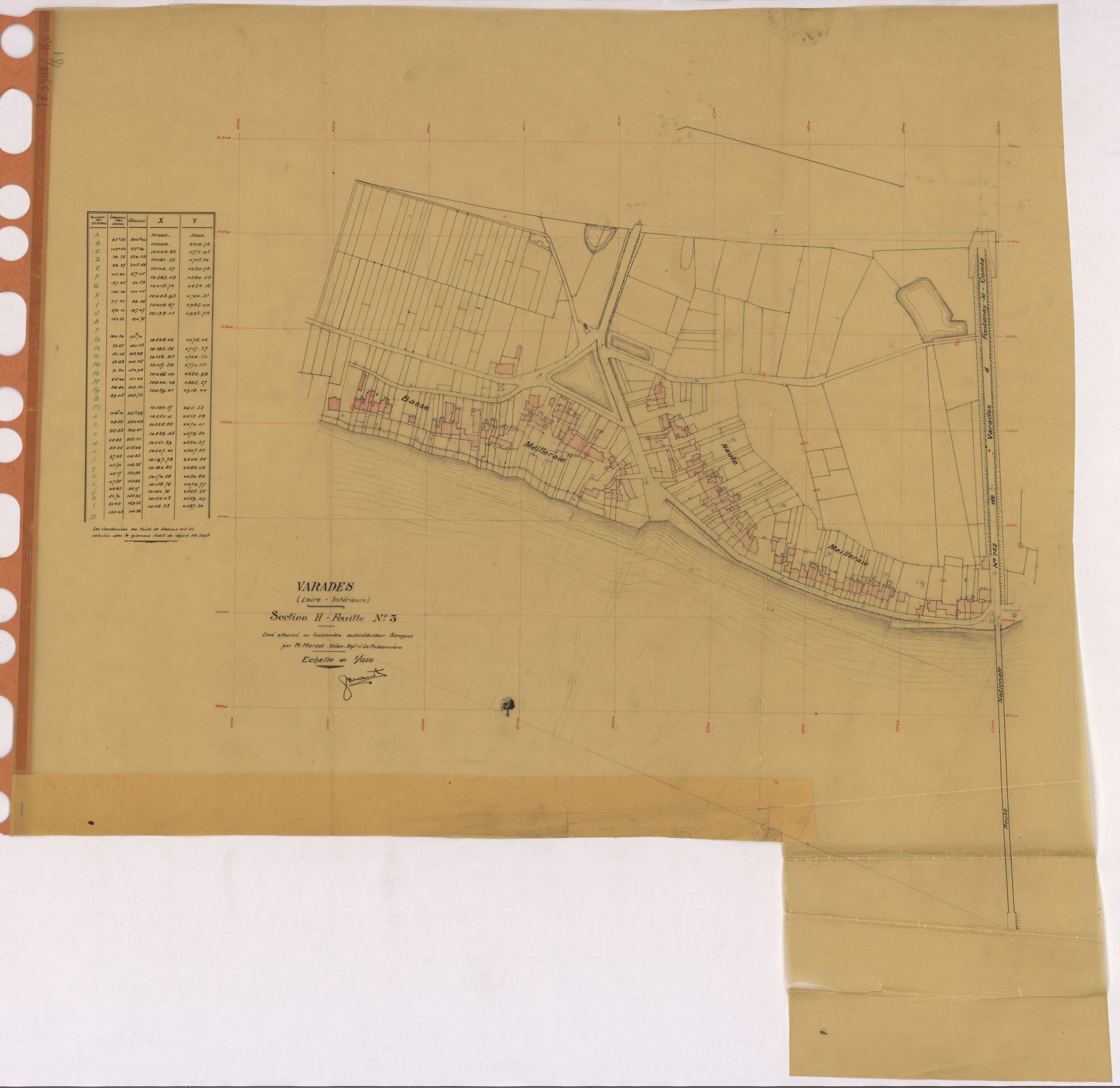 Varades - Section H3 Meilleraie (section de La) ; 237-542