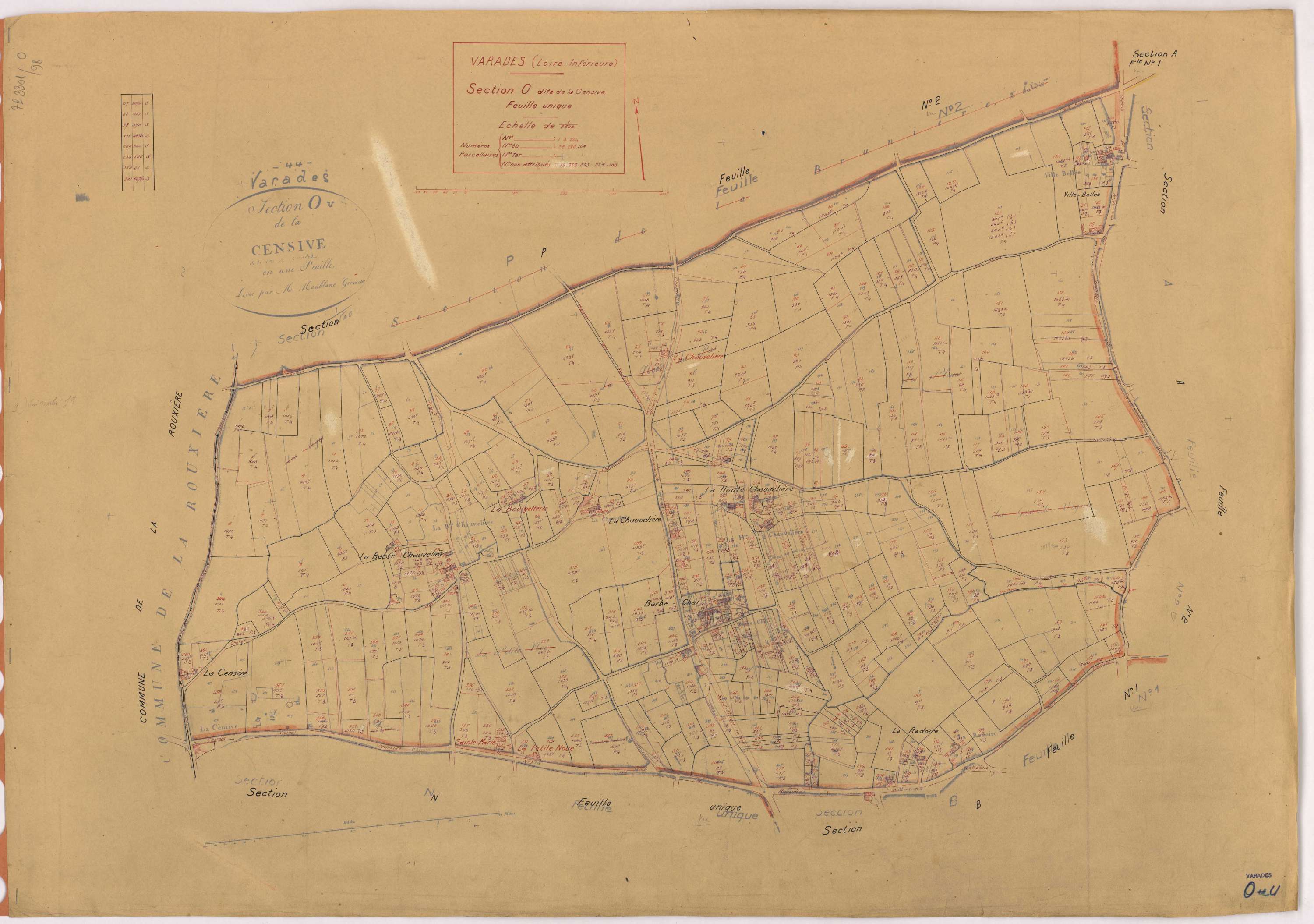 Varades - Section O Censive (section de La) ; 1-364