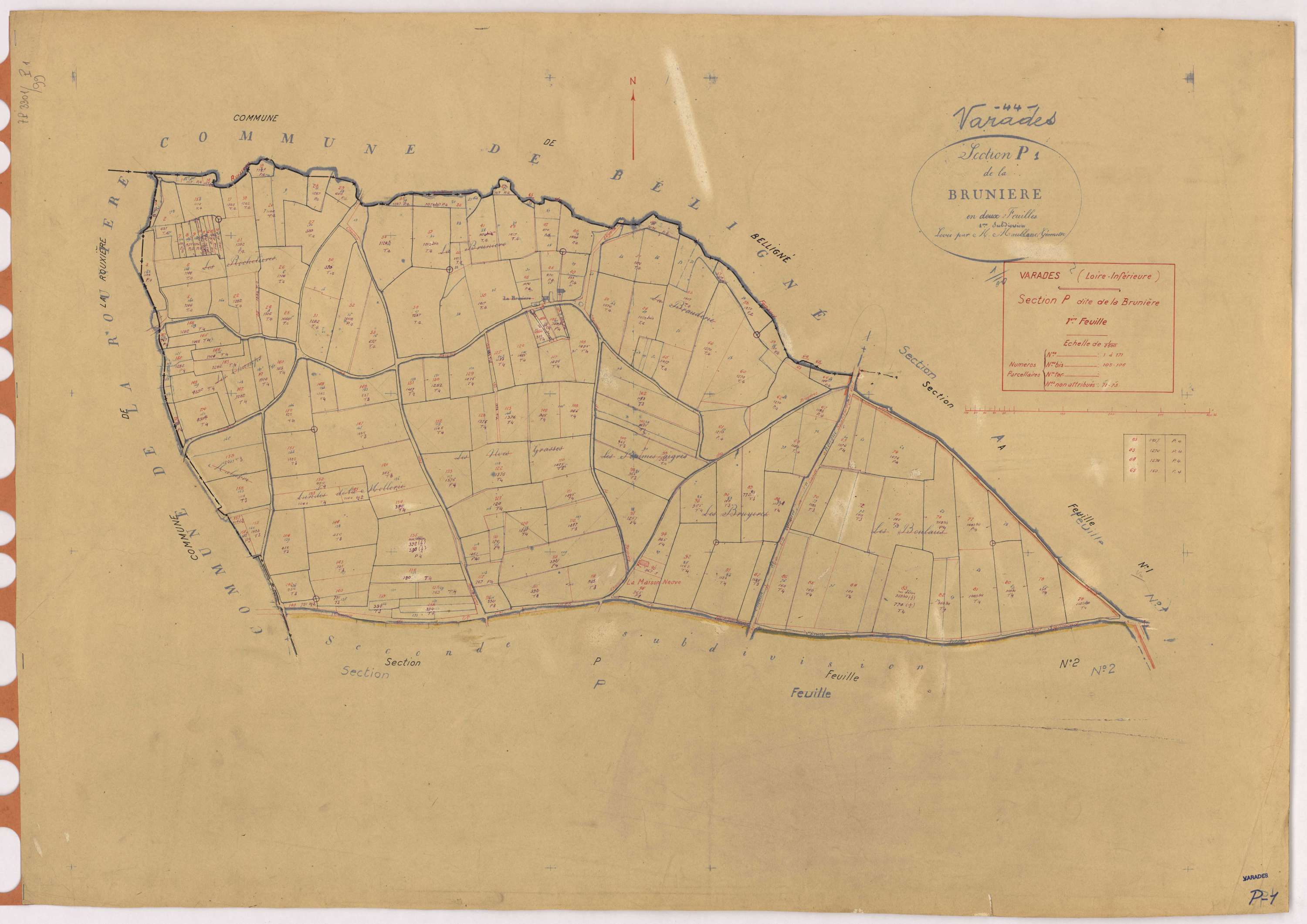 Varades - Section P1 Brunière (section de La) ; 1-171