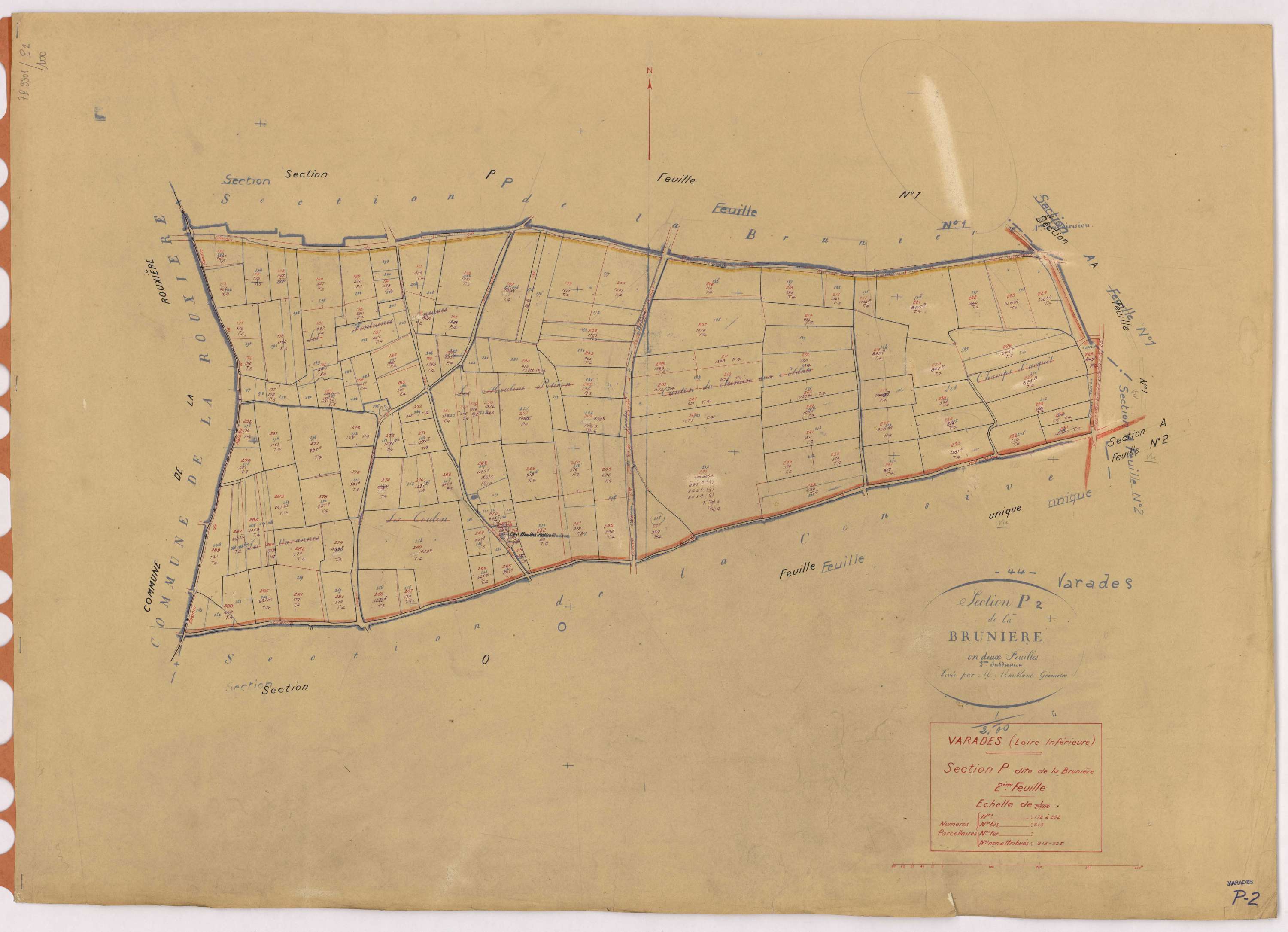 Varades - Section P2 Brunière (section de La) ; 172-292