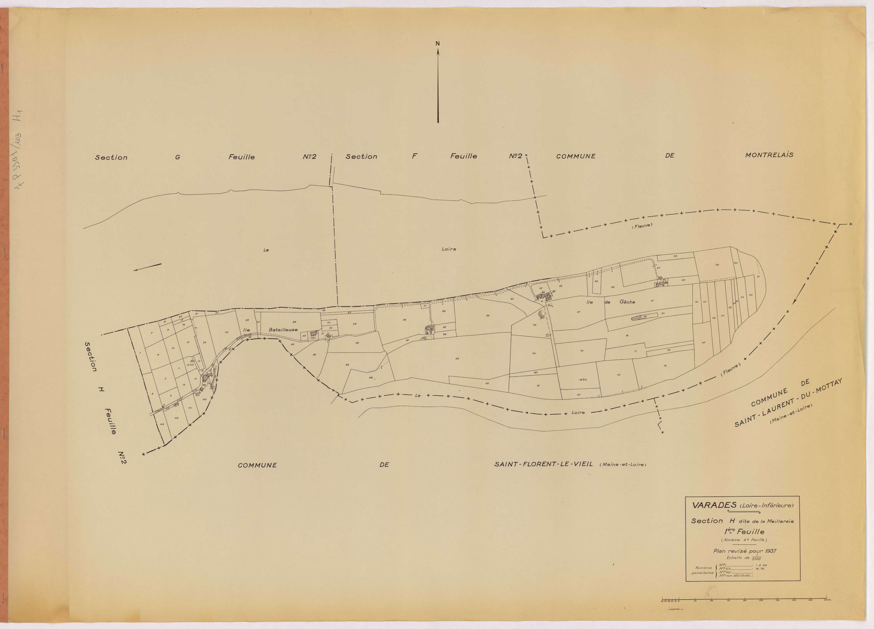 Varades - Section H1 Meilleraie (section de La) ; 1-104