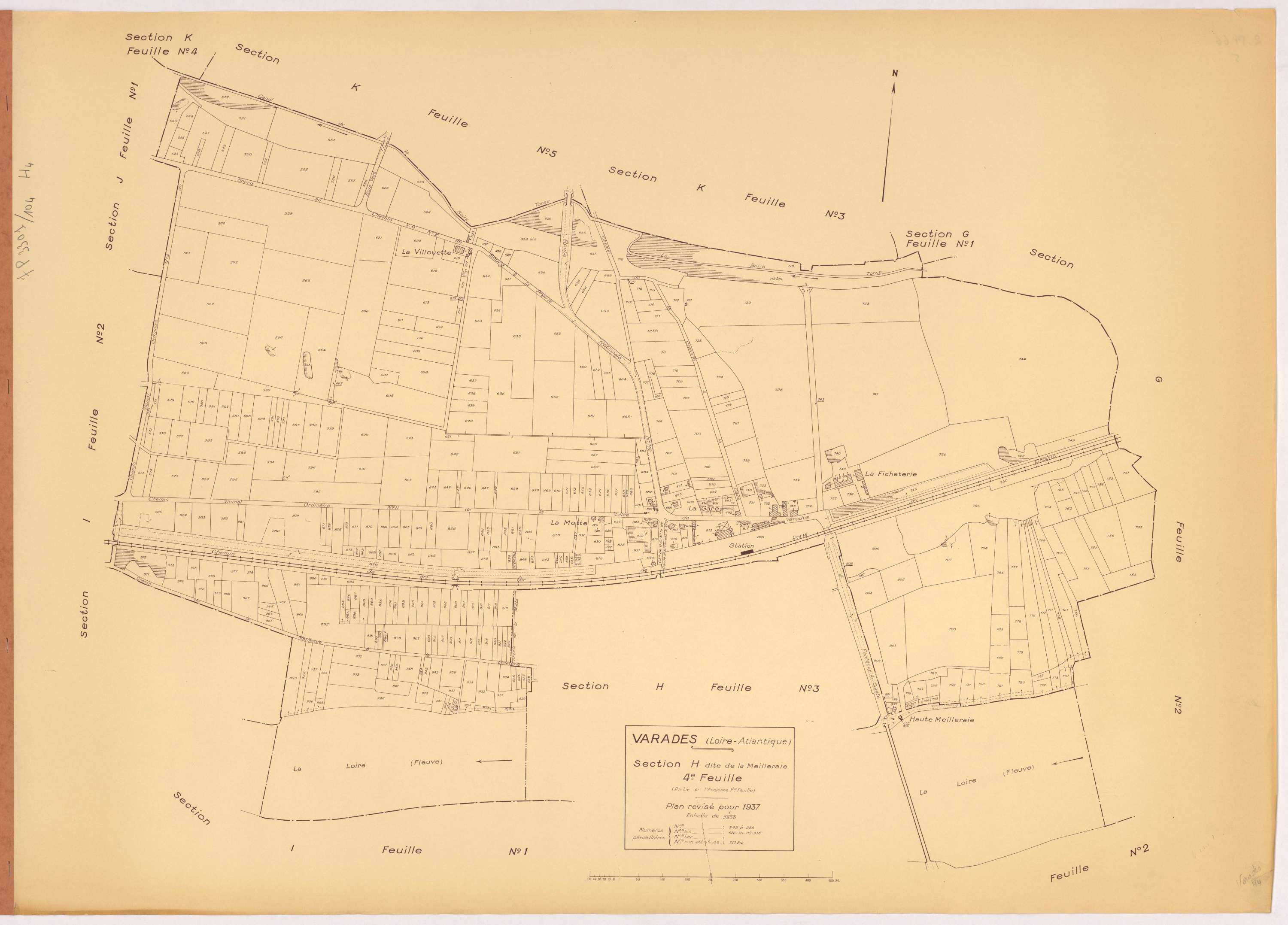 Varades - Section H4 Meilleraie (section de La) ; 543-985