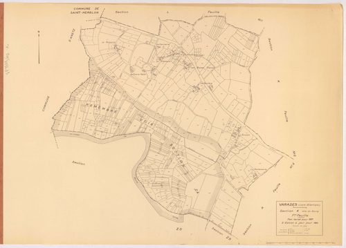 Varades - Section K1 Bourg (section du) ; 1-529