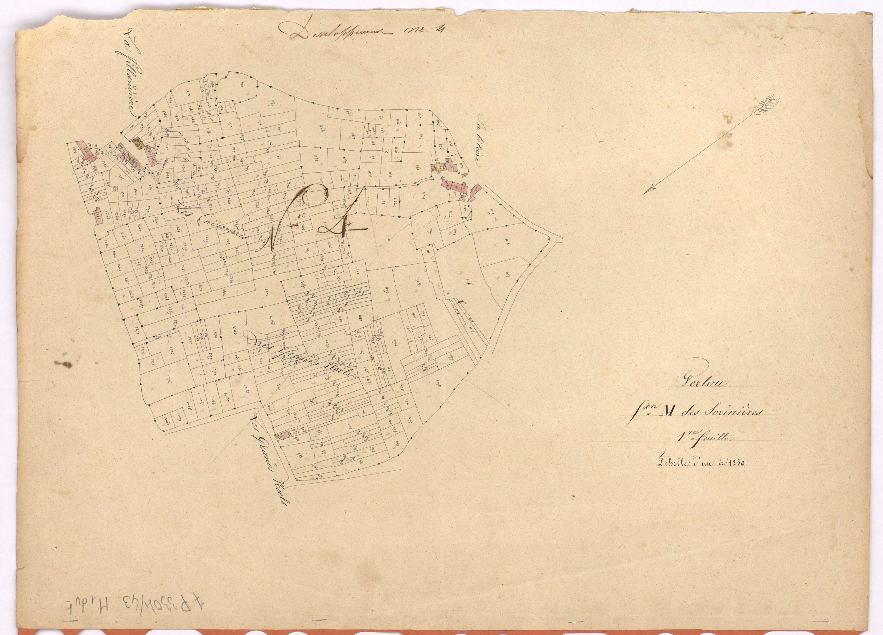 Vertou - Section M1 (développement) Sorinières (section des) ; développement de diverses parcelles