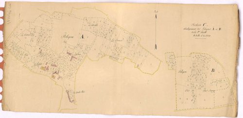 Vertou - Section C1 (développement) Bourg (section du) ; développement des villages de La Laudière, de La Gilarderie, de La Grande Noë et de diverses parcelles