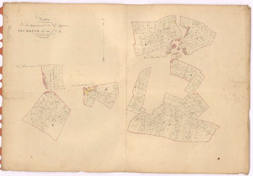 Vertou - Section E2 (développement) Nicolière (section de La) ; développement des polygônes A à H