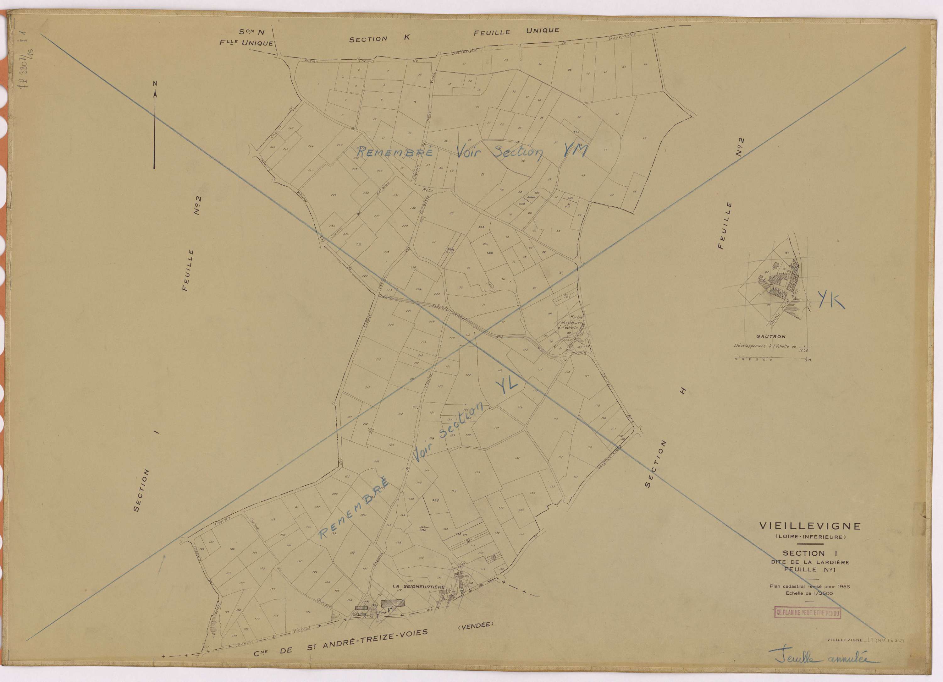 Vieillevigne - Section I1 Lardière (section de La) ; 1-247