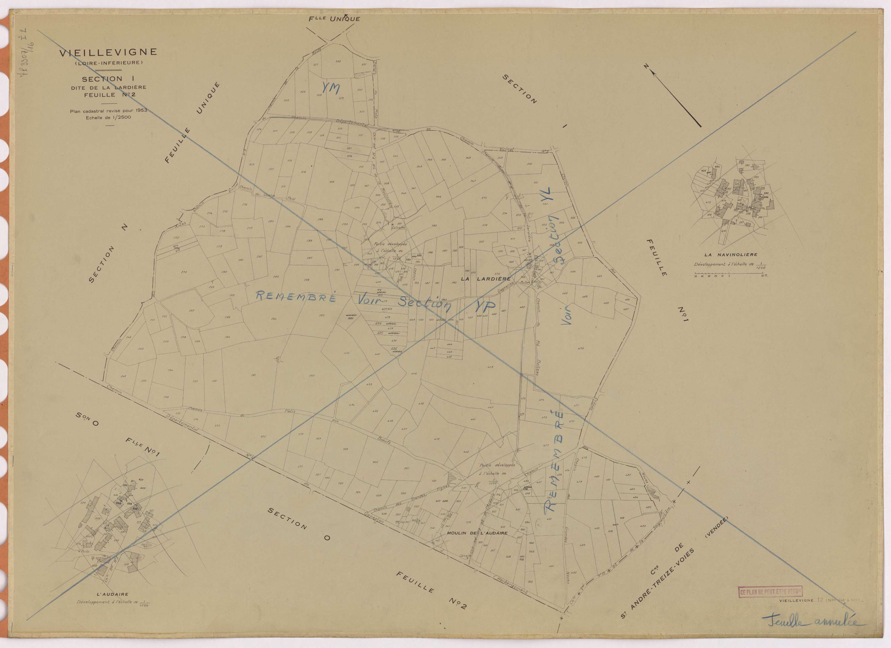 Vieillevigne - Section I2 Lardière (section de La) ; 248-575