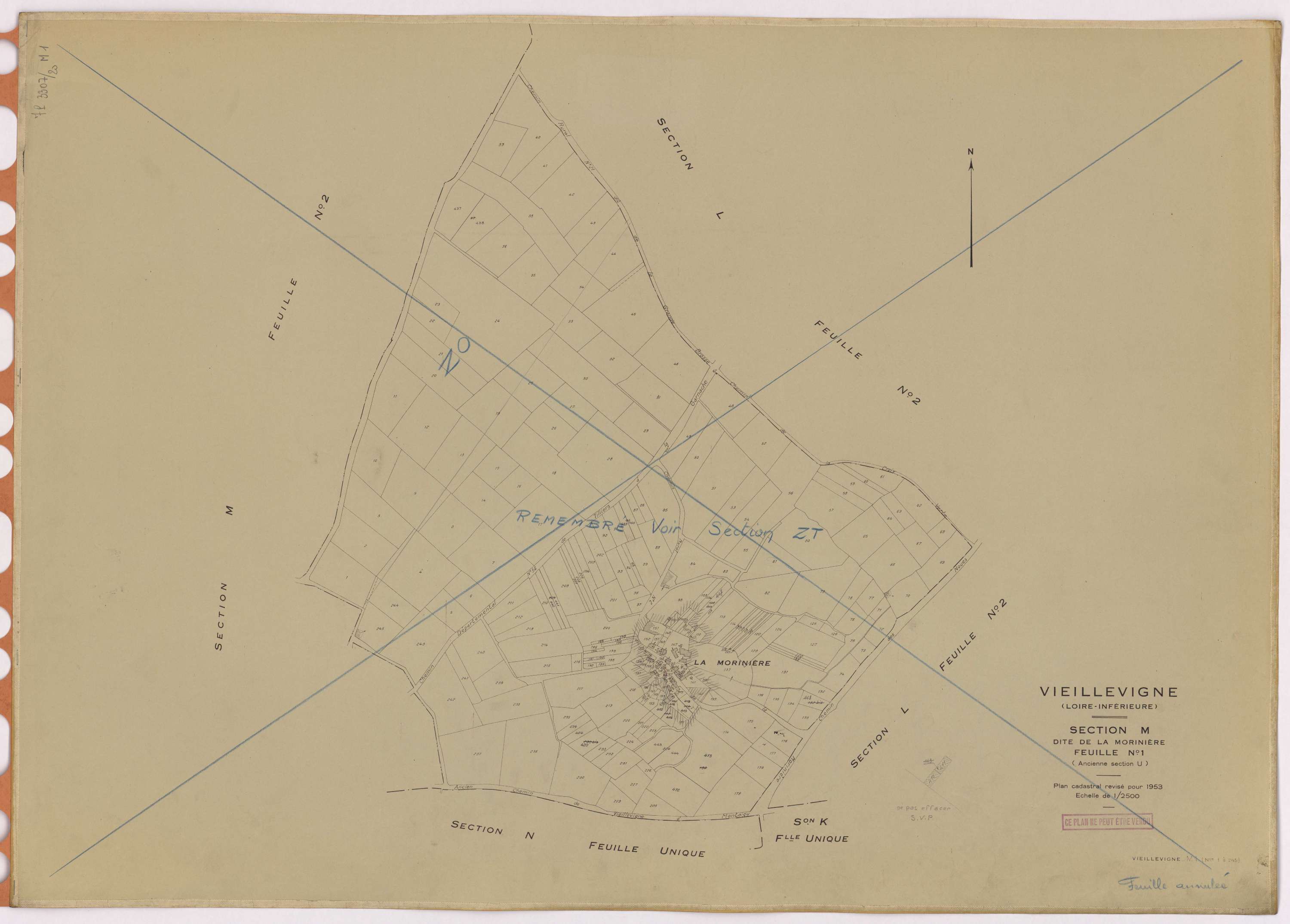 Vieillevigne - Section M1 Morinière (section de La) ; 1-245