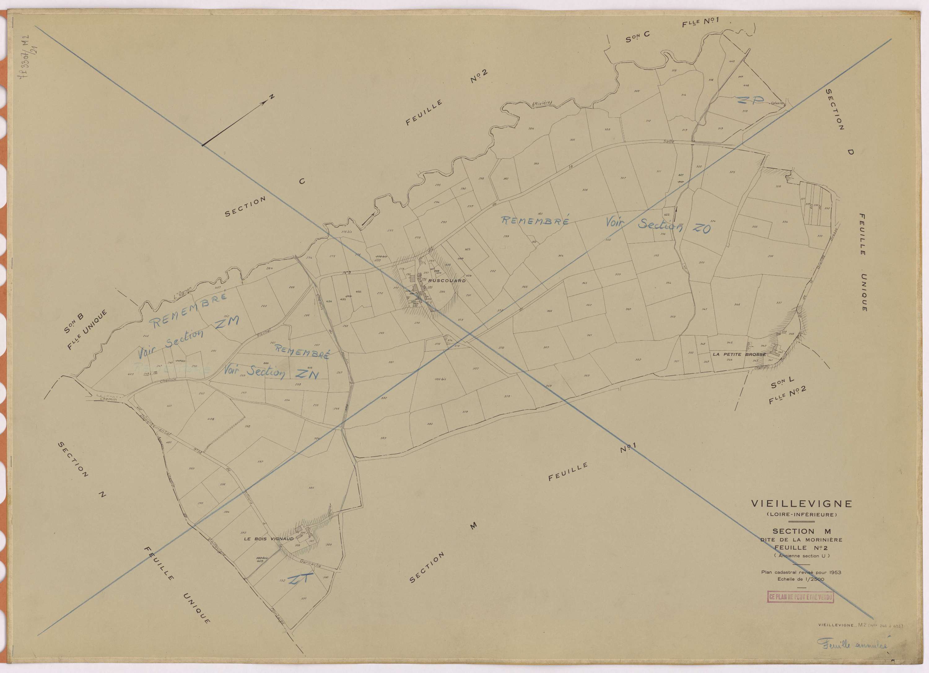 Vieillevigne - Section M2 Morinière (section de La) ; 246-403