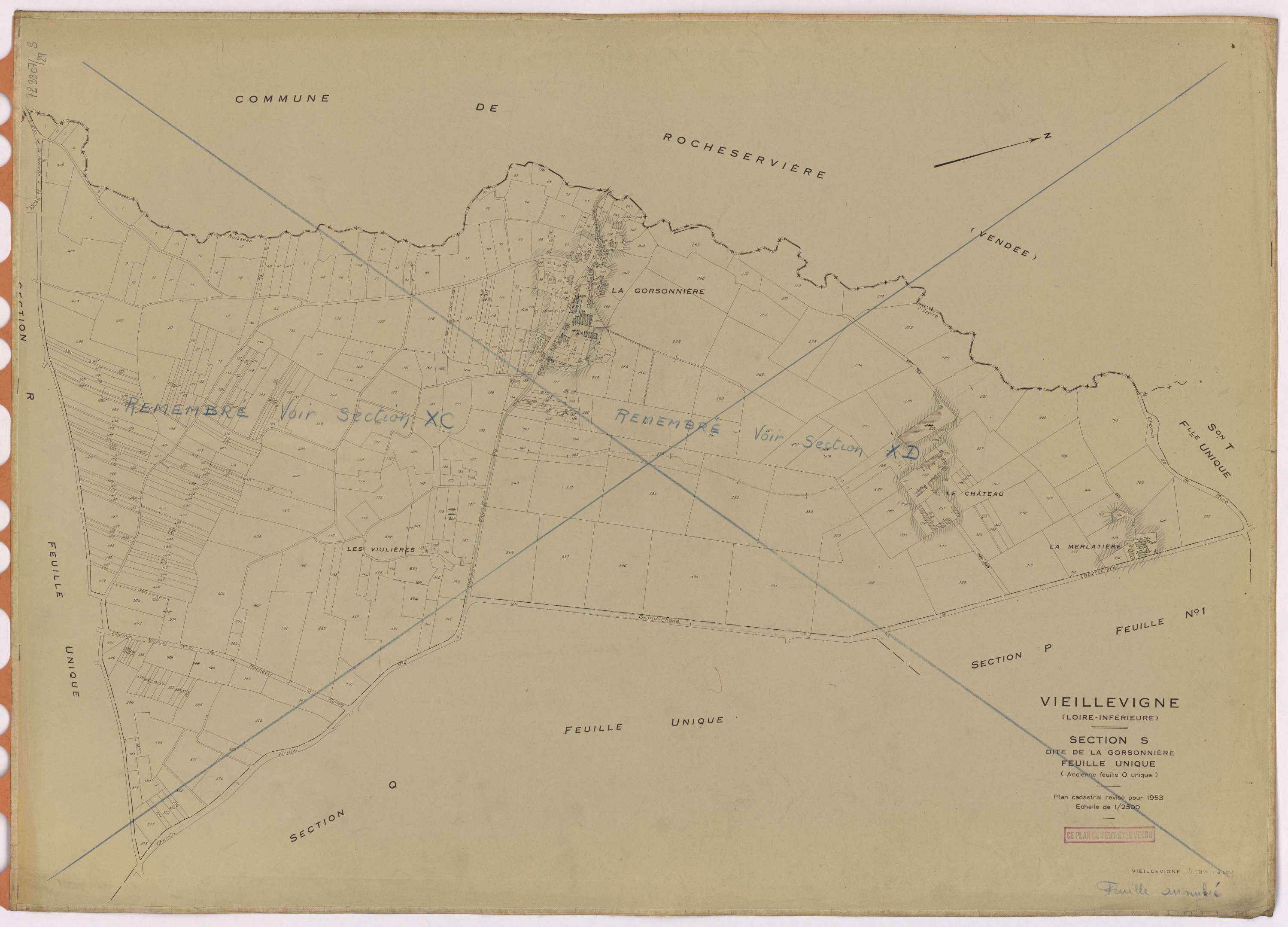 Vieillevigne - Section S Gorsonnière (section de La) ; 1-501