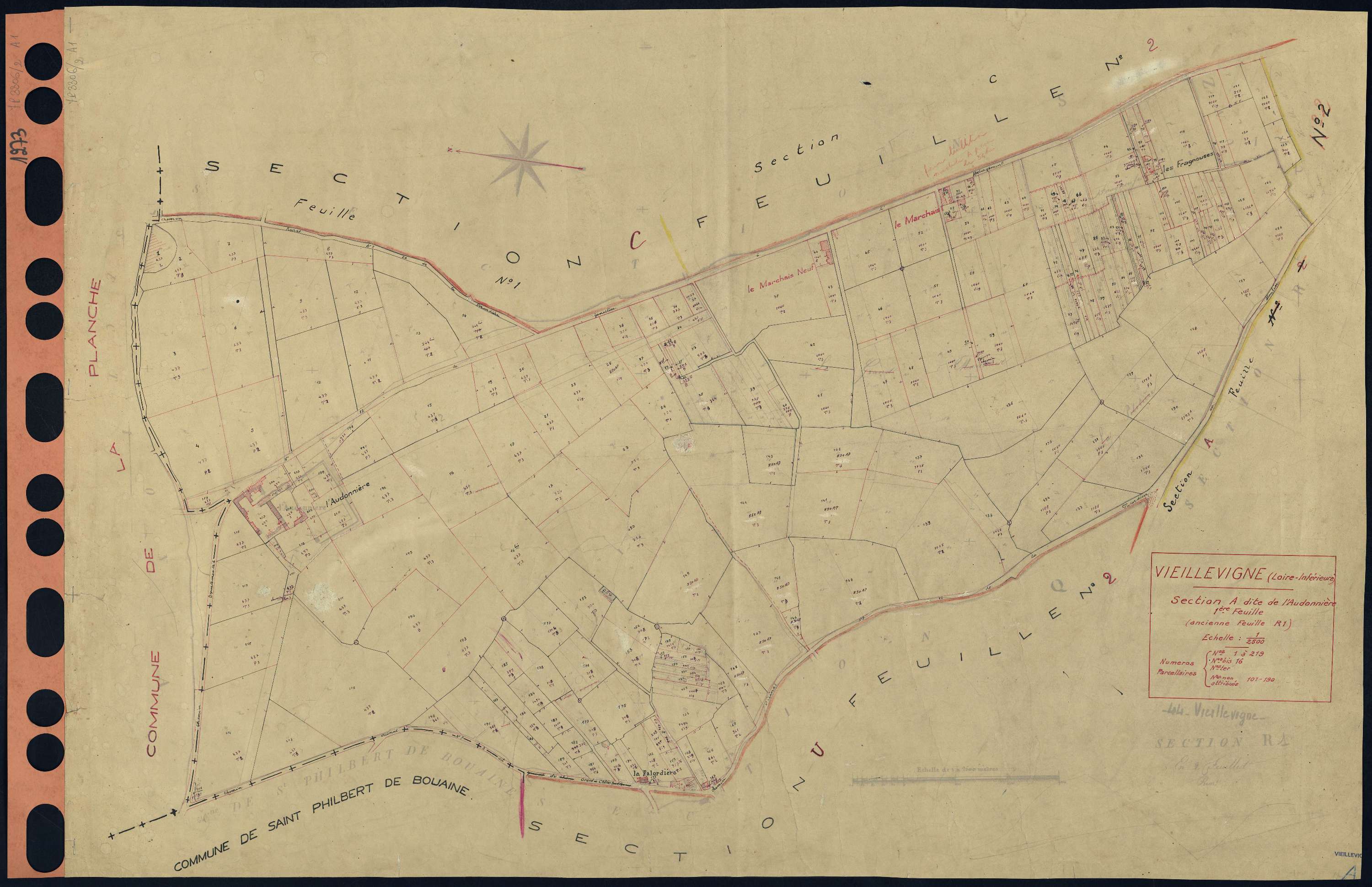Vieillevigne - Section A1 Audonnière (section de l') . 1-219