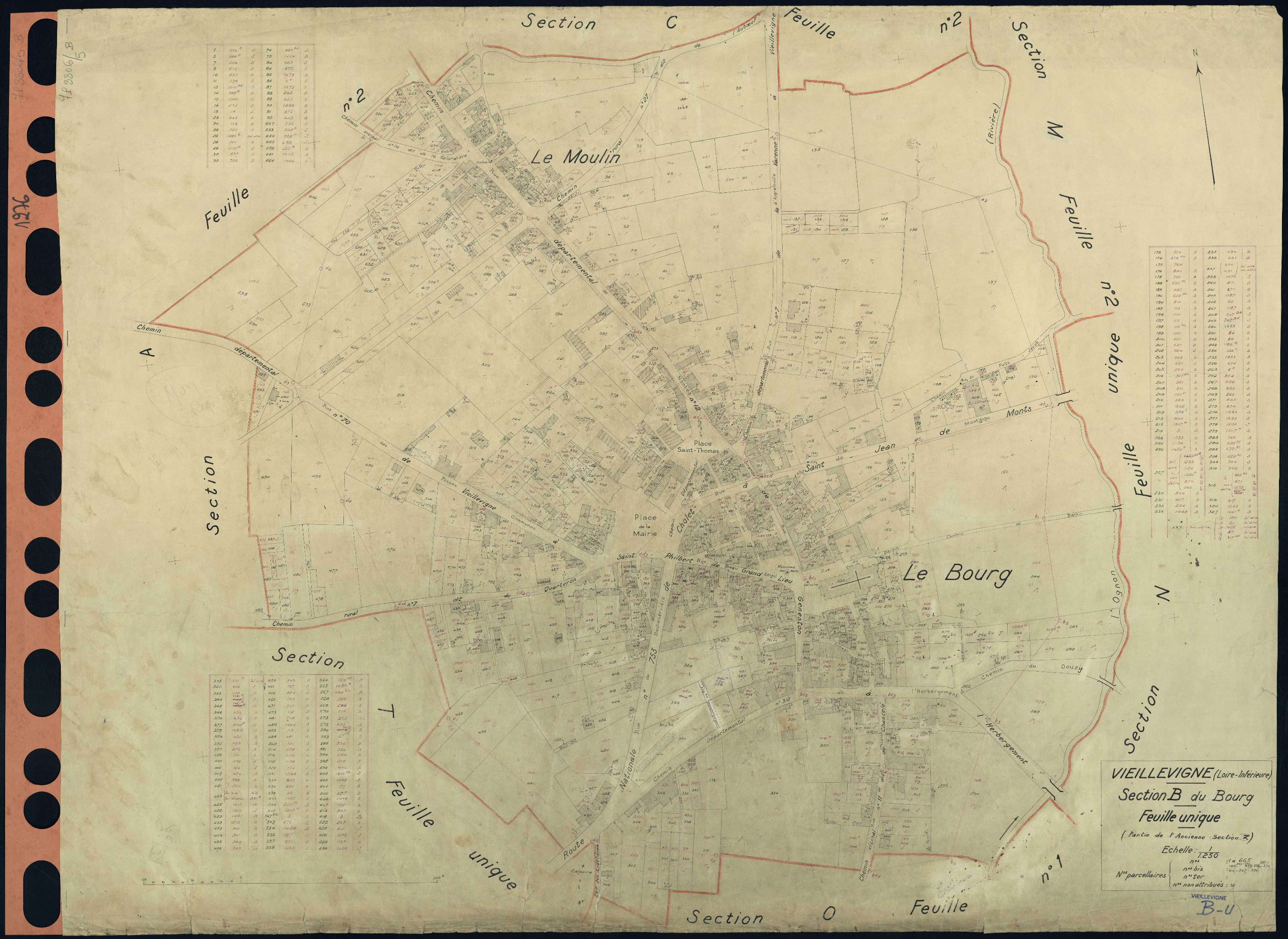 Vieillevigne - Section B Bourg (section du) . 1-665