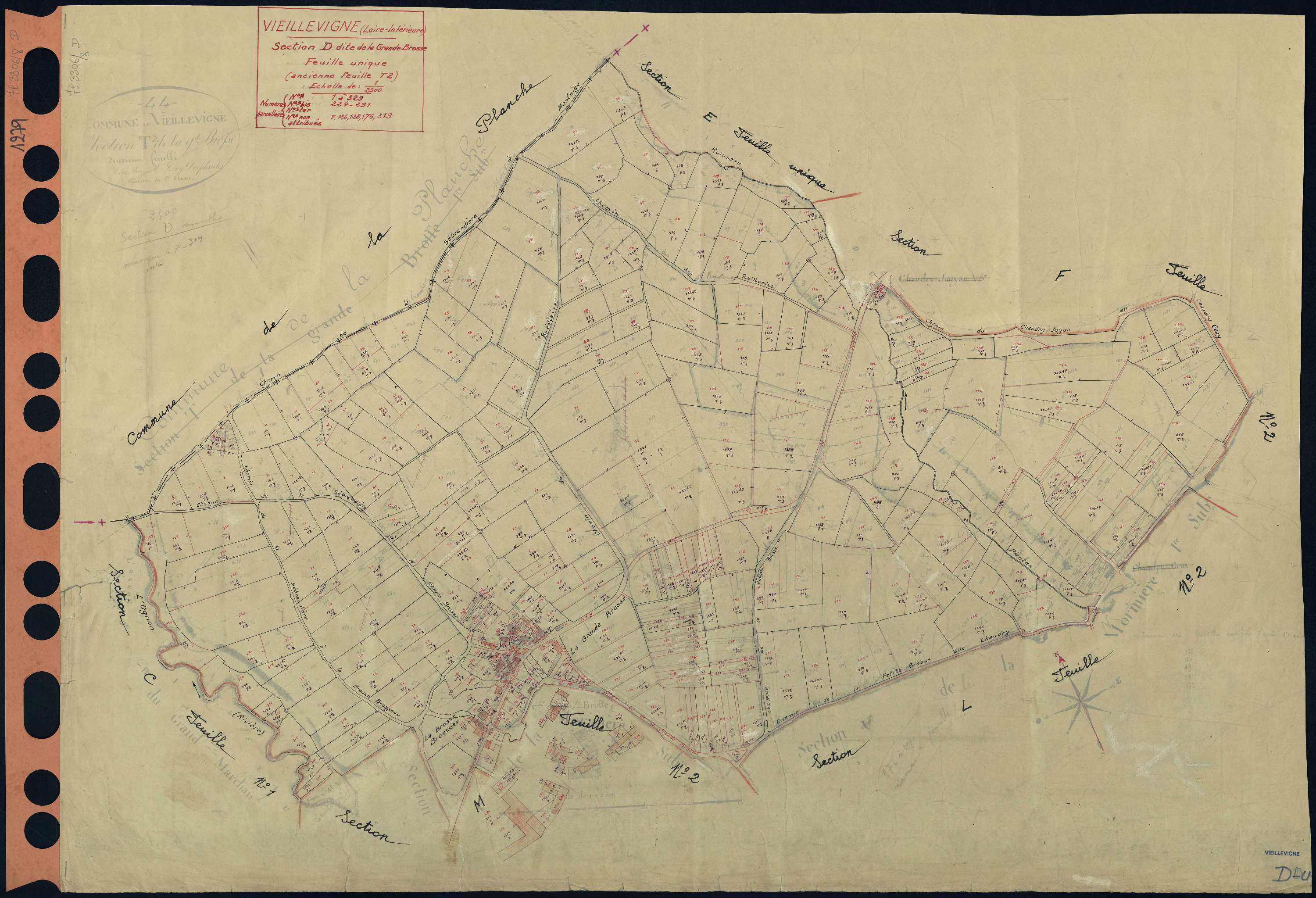 Vieillevigne - Section D Grande Brosse (section de La) . 1-329