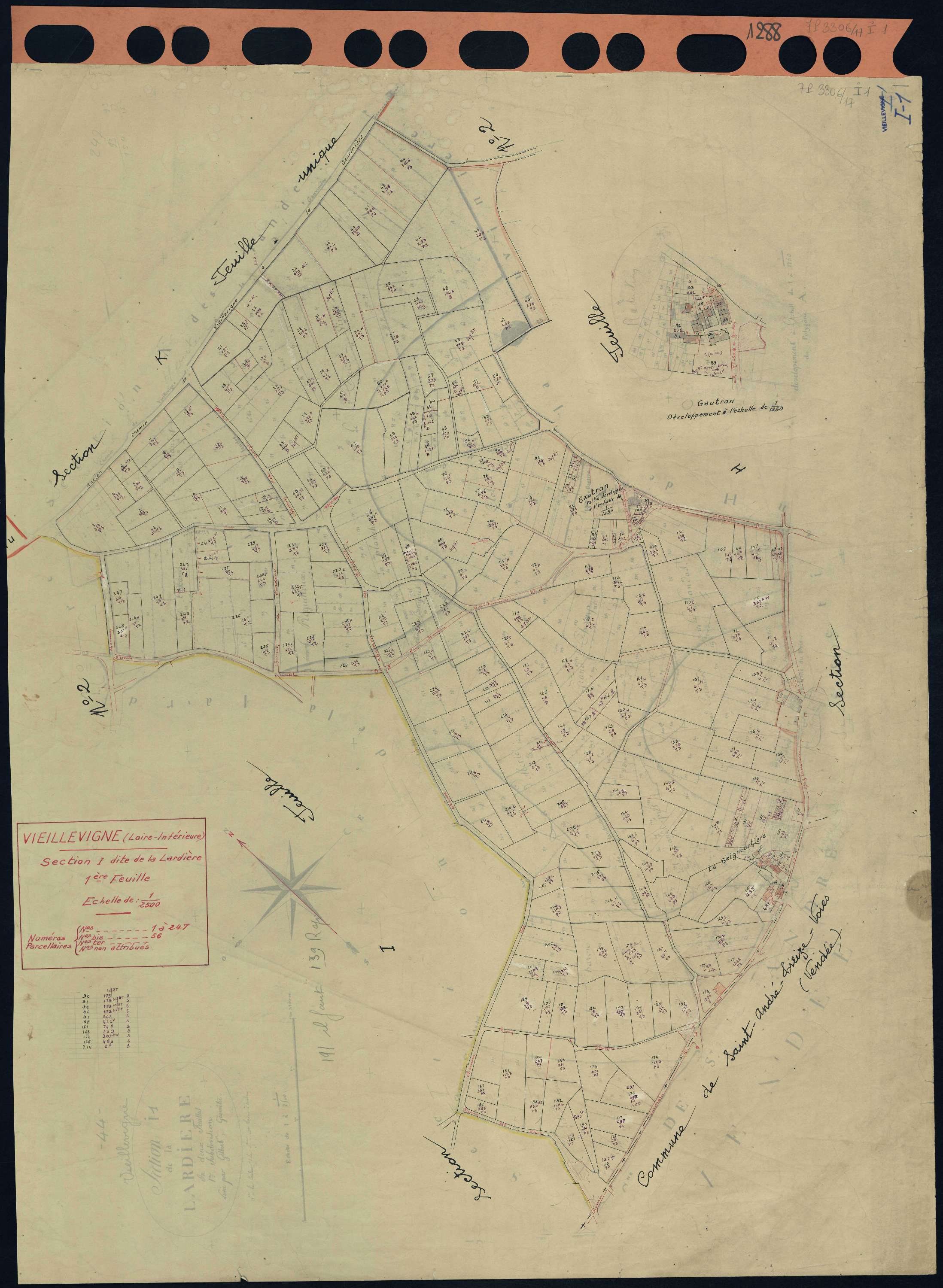 Vieillevigne - Section I1 Lardière (section de La) . 1-247