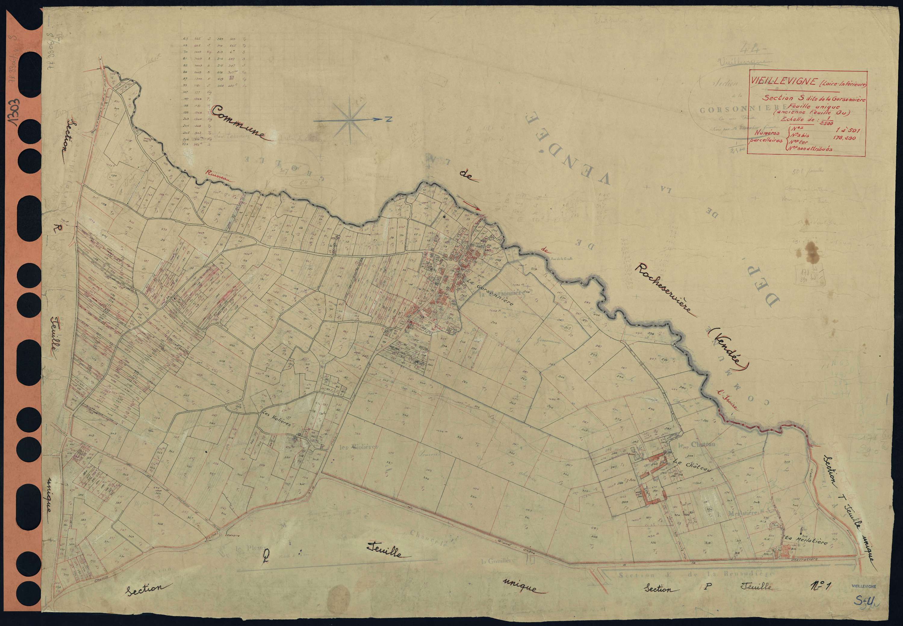 Vieillevigne - Section S Gorsonnière (section de La) . 1-501