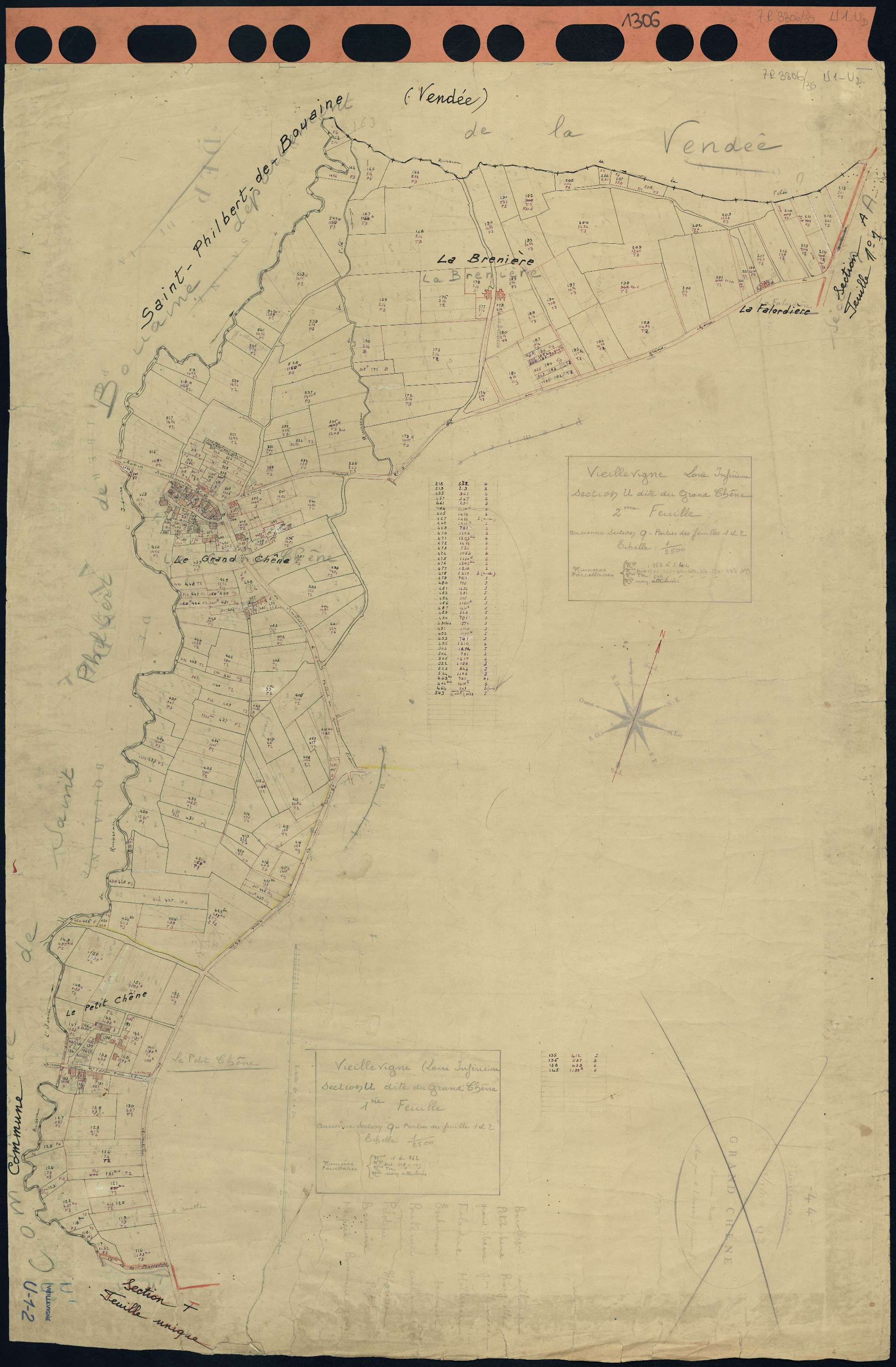 Vieillevigne - Section U1 U2 Grand Chêne (section du) . 1-162 . 163-544